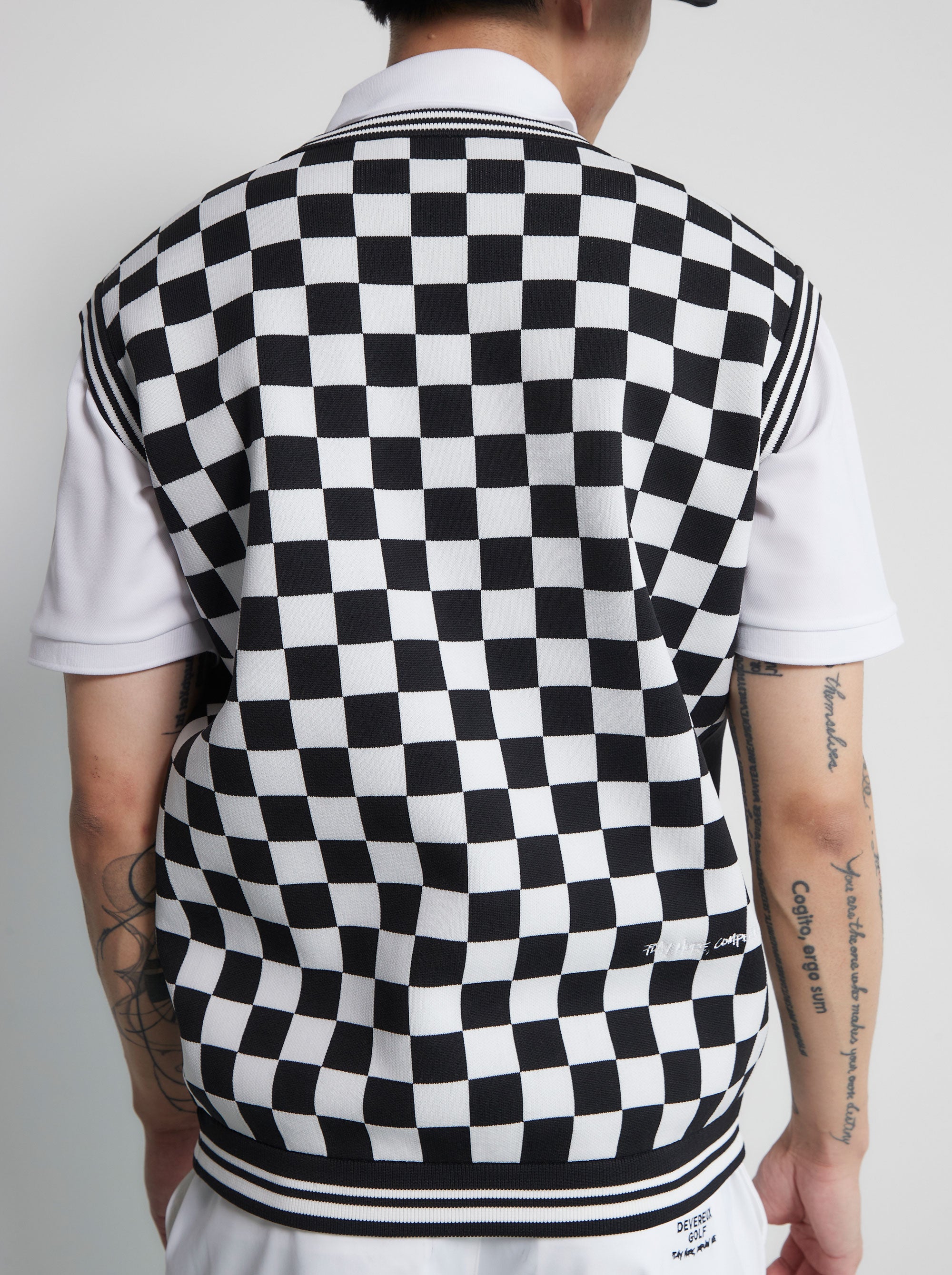 Café Racer Checker Vest 763472705-BLACK