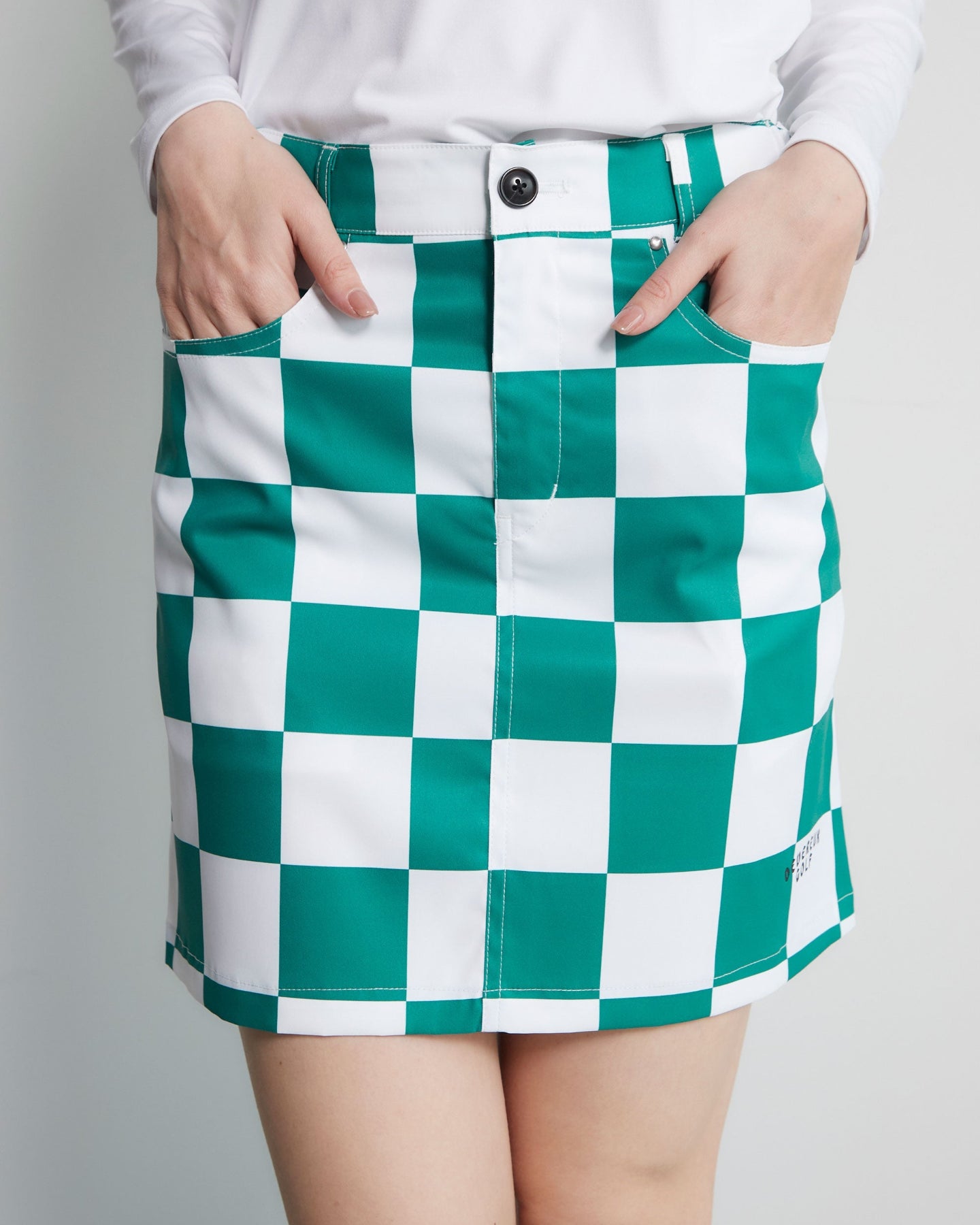 WOMEN Drop Kick Checked Skirt 763472480 GREEN