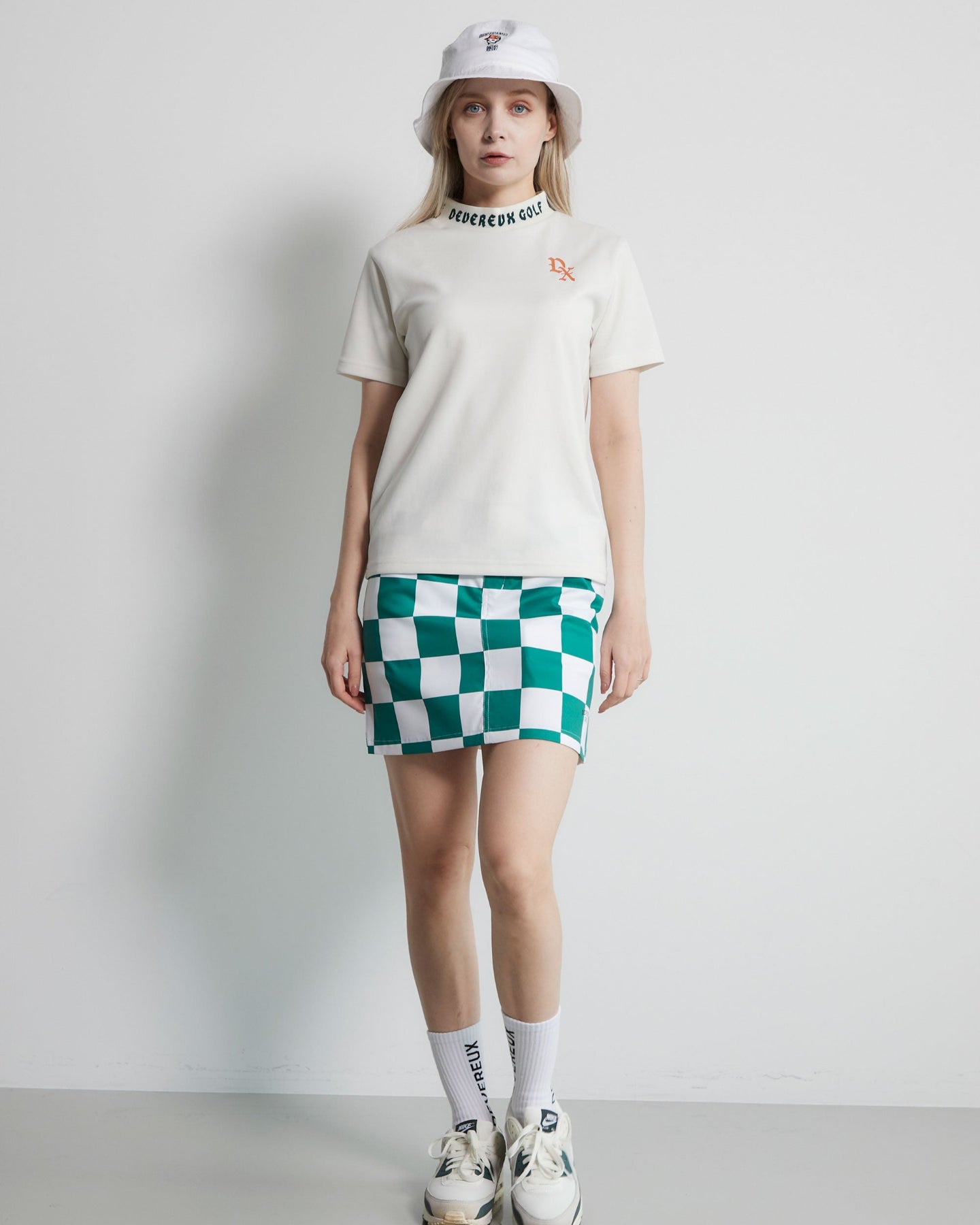 WOMEN ジャガードロゴモックS/S 763472079-WHITE