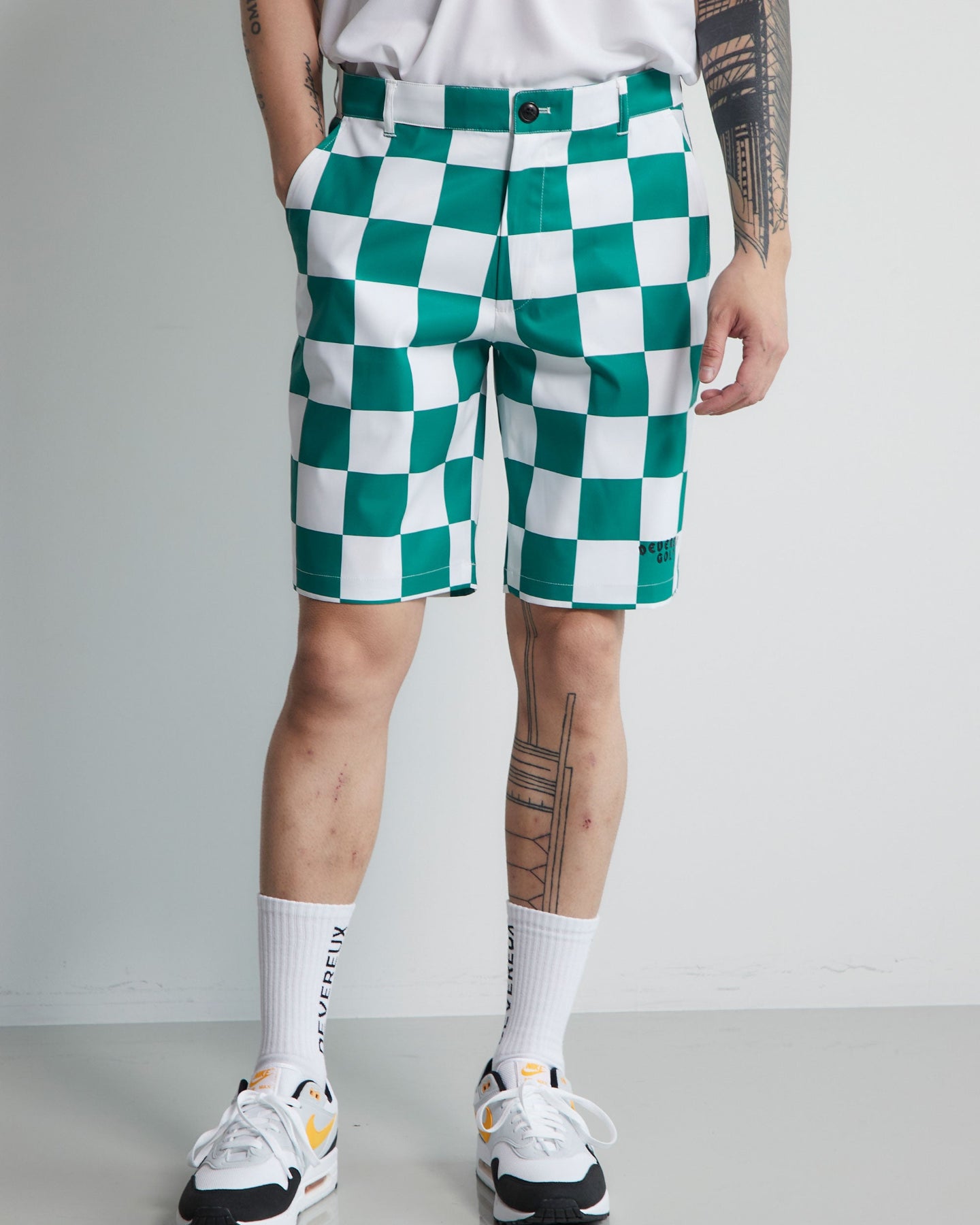 Drop Kick Checked Shorts 763472420 GREEN