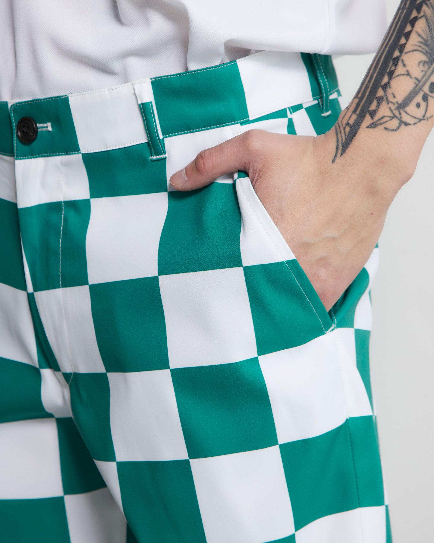 Drop Kick Checked Shorts 763472420 GREEN