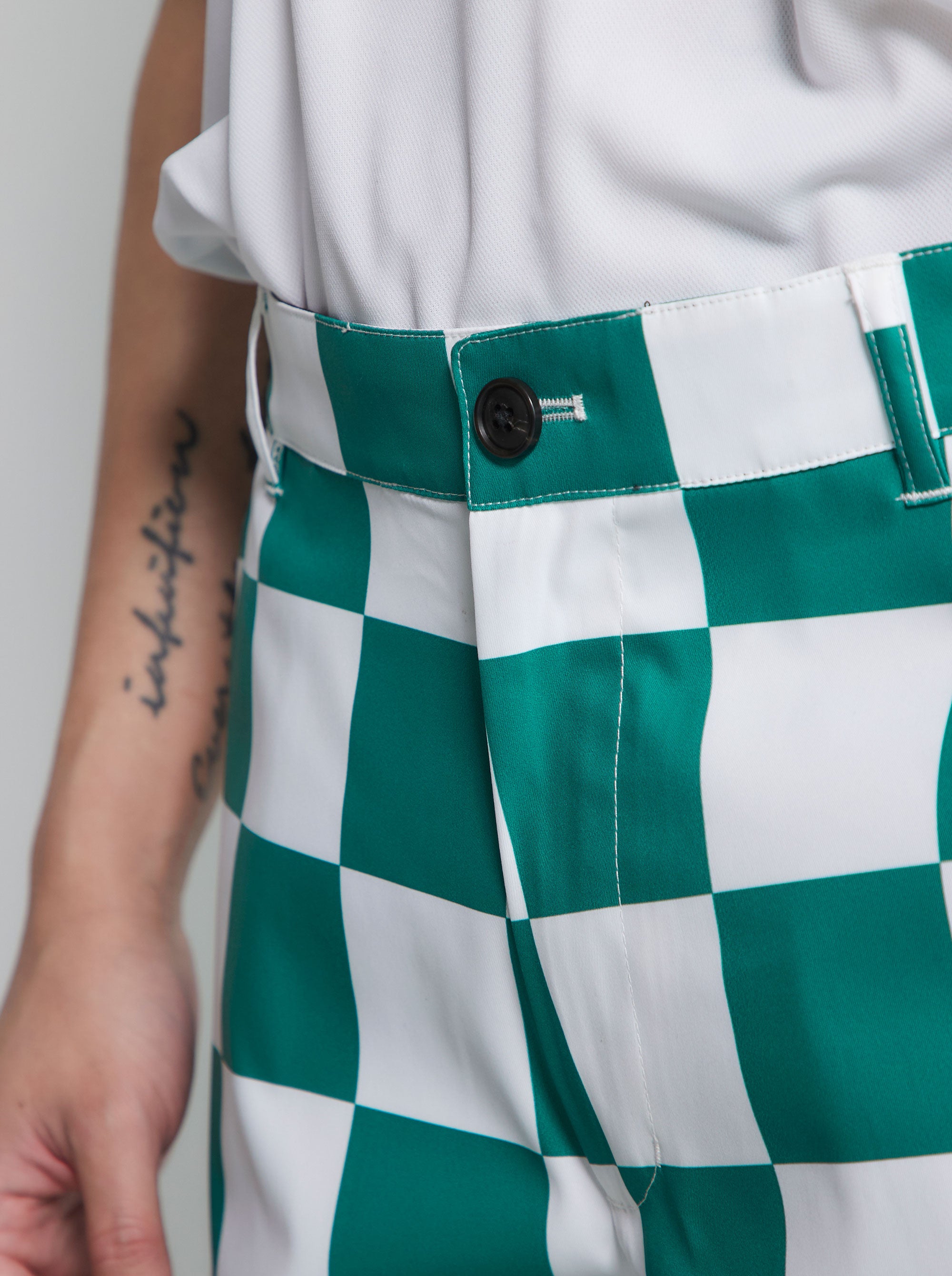 Drop Kick Checked Shorts 763472416-GREEN