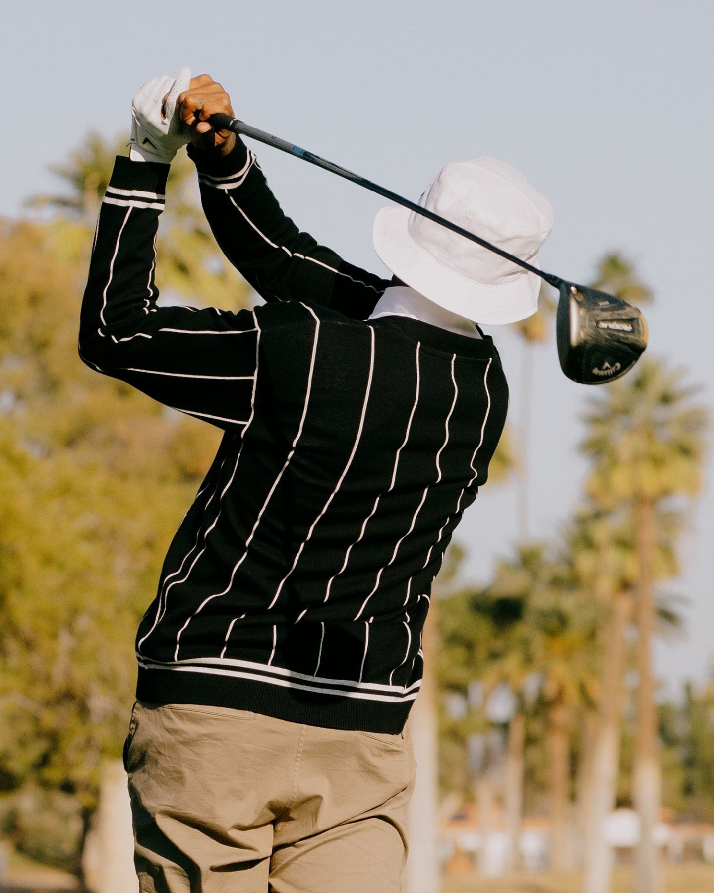 Cotton Stripe Cardigan 763472706 BLACK