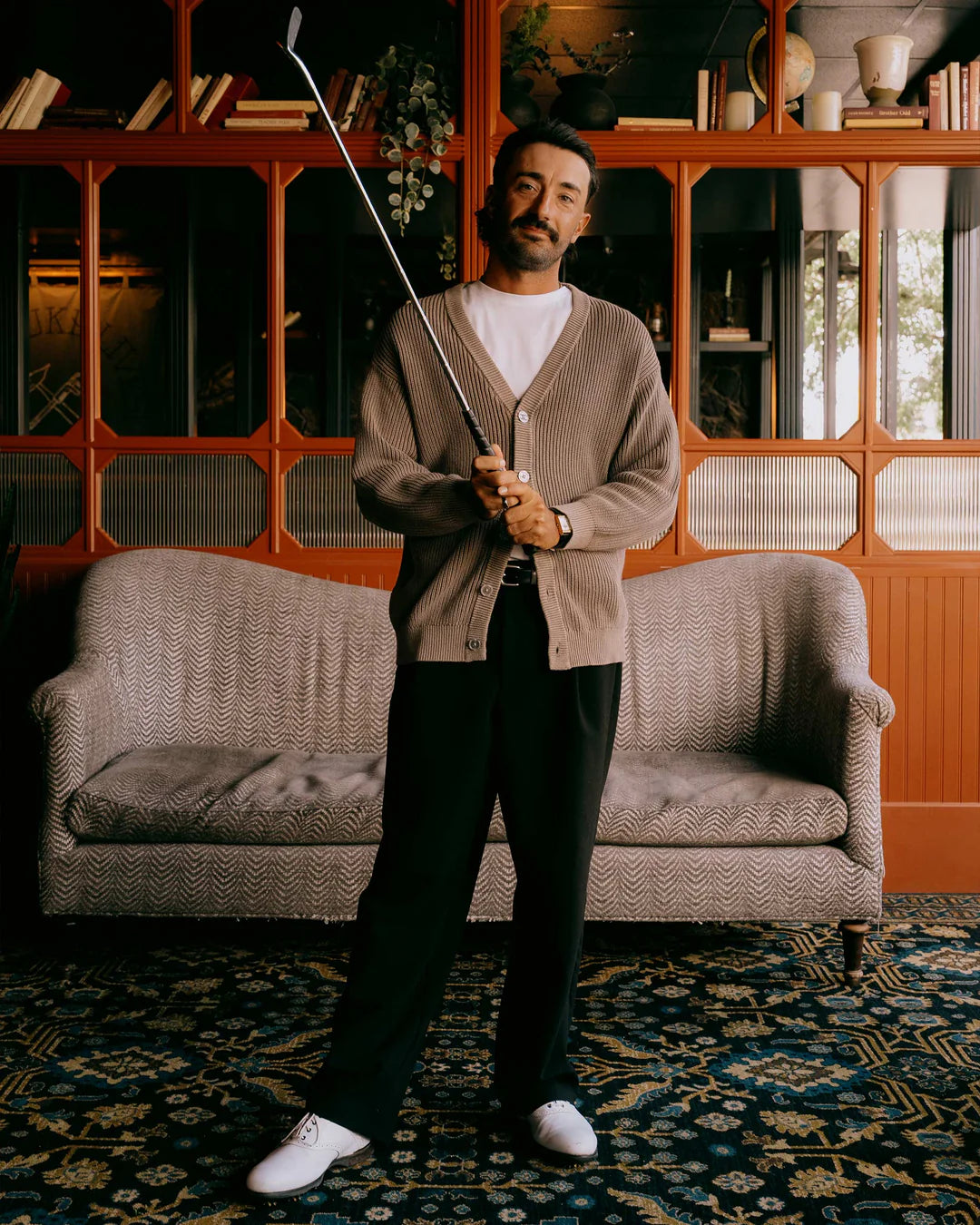 Fisherman Cardigan 075362602-BROWN