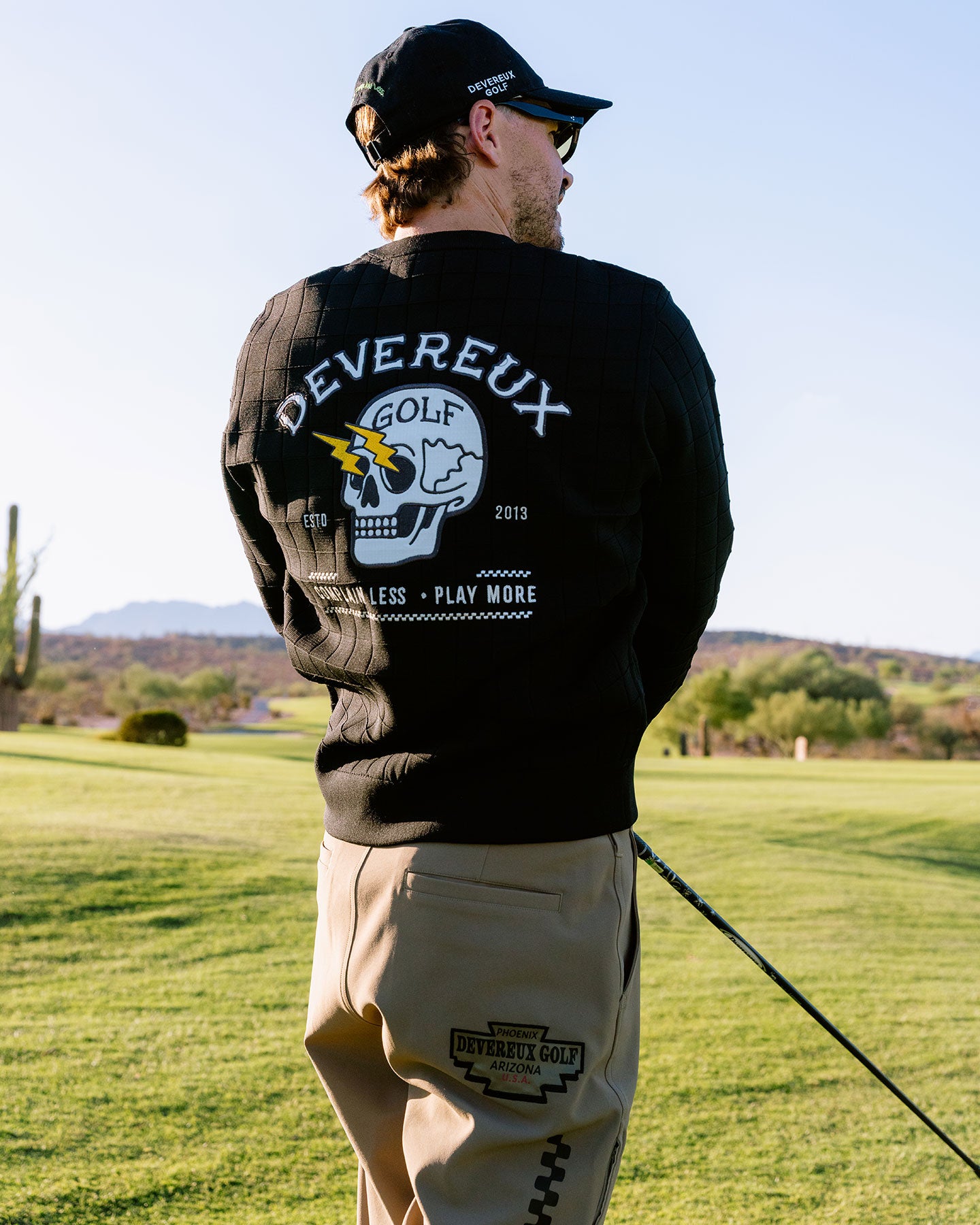 ショッカースカルミラノリブアイレットクルーニット 075754703-BLACK