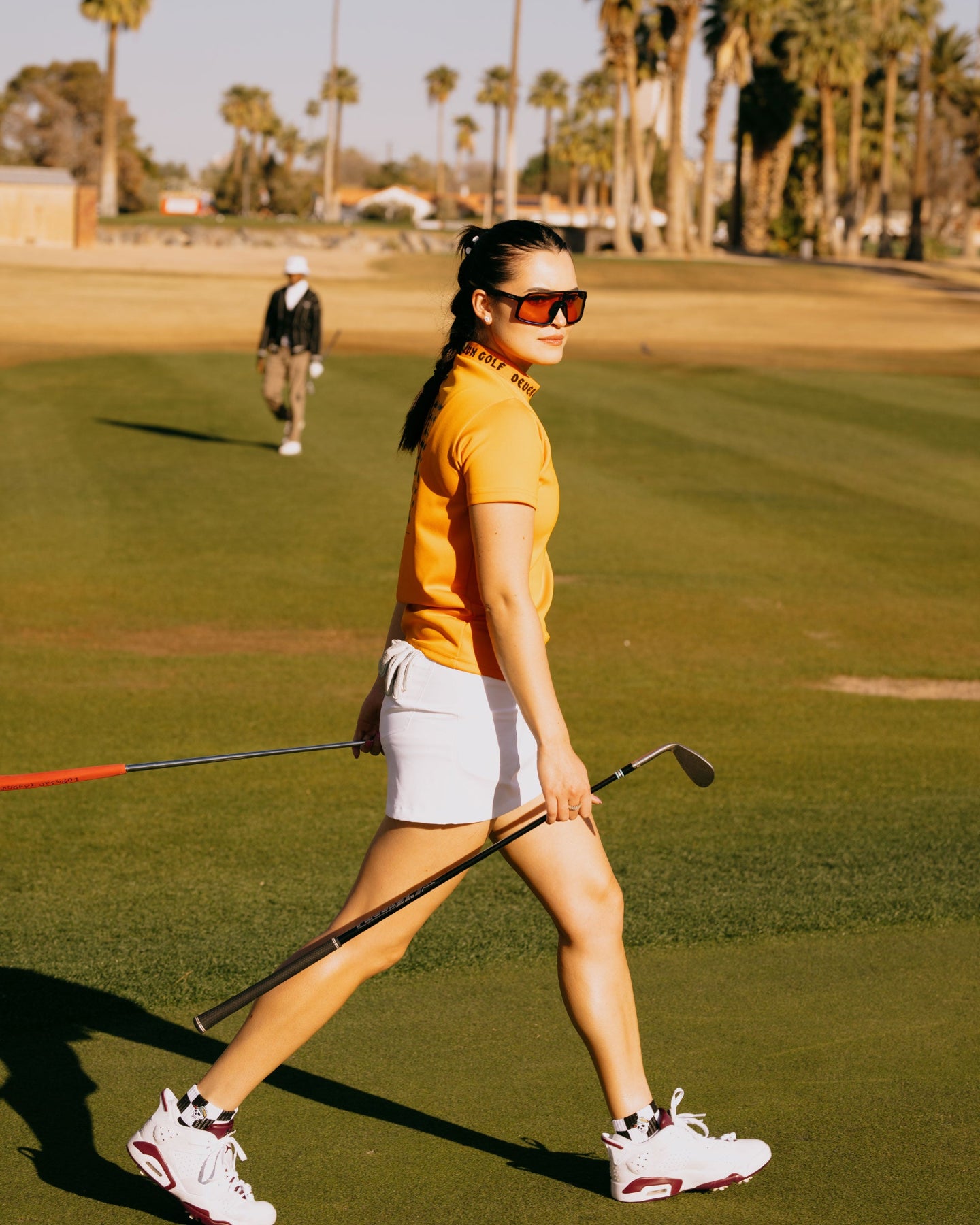 WOMEN ジャガードロゴモックS/S 763472079-ORANGE