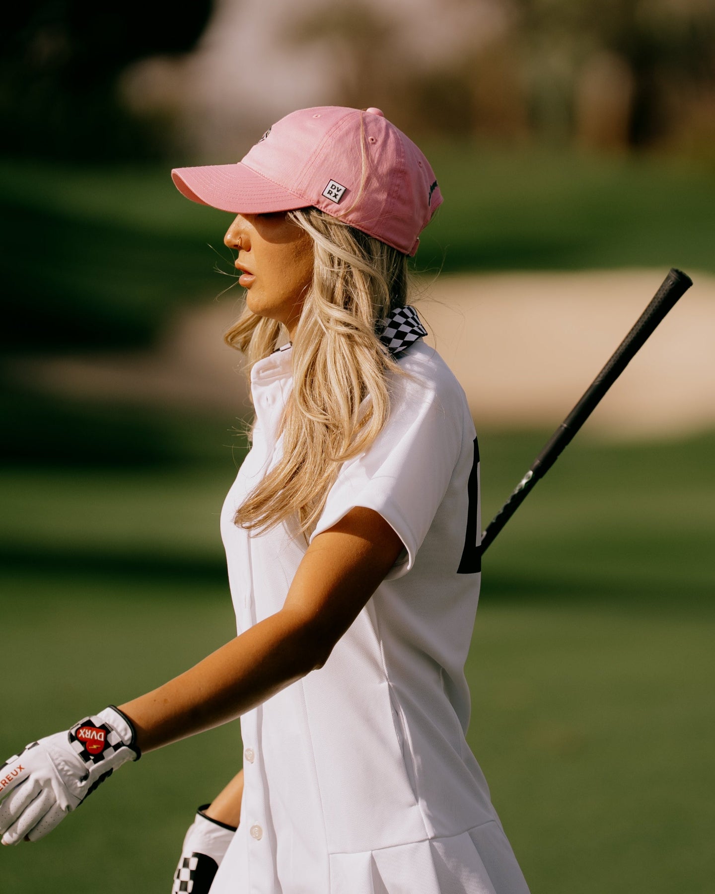 WOMEN Icon Checker Ribポロワンピース 763572570 WHITE