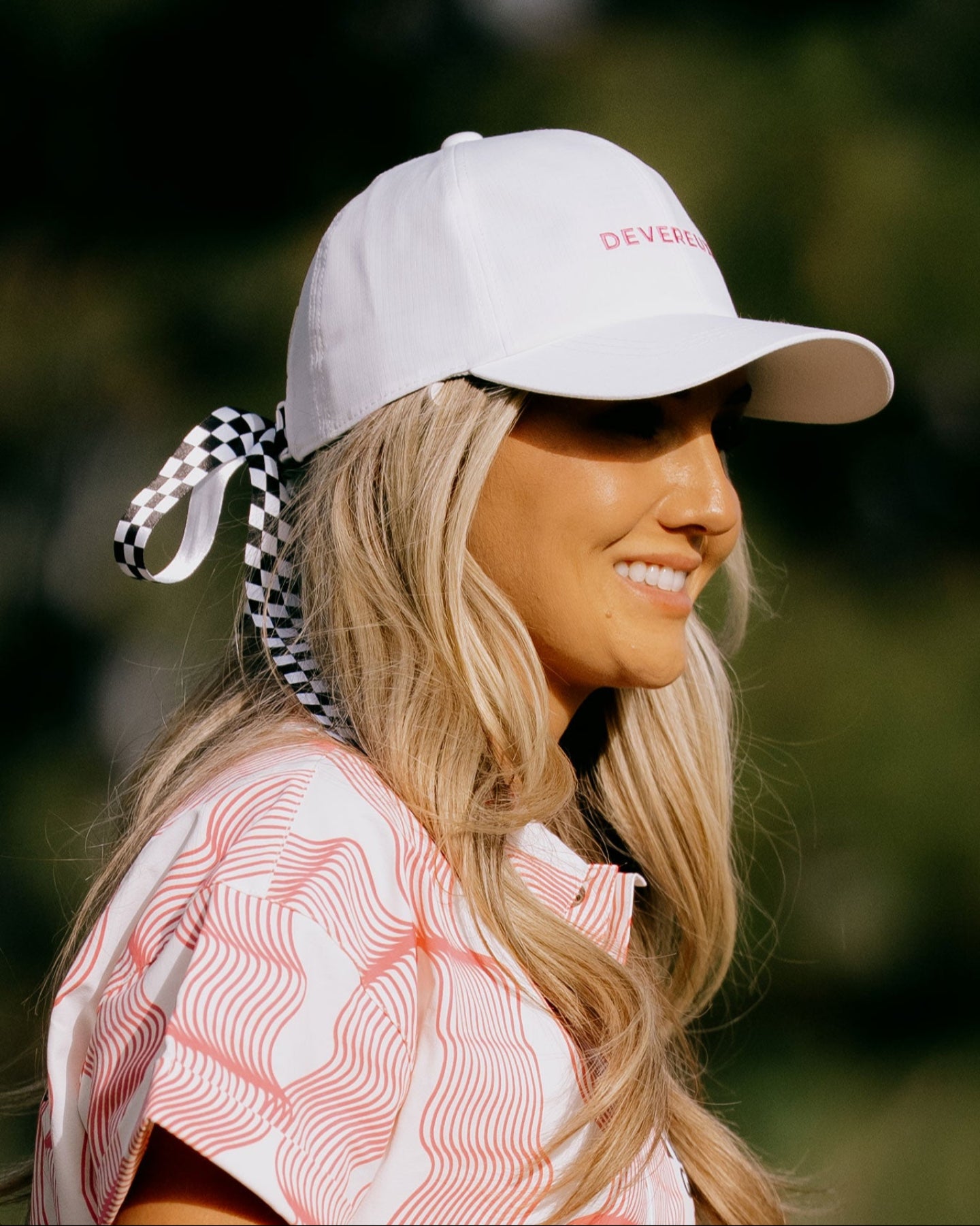 WOMEN Dot Air Basic Checker Ribbon Hat 763572805-WHITE