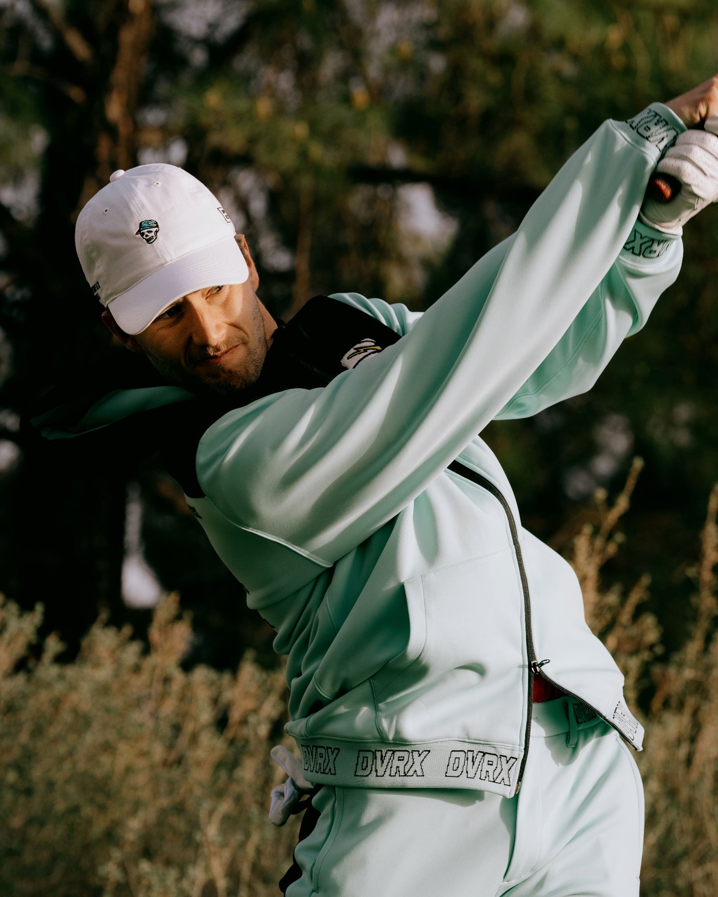 DEVEREUX テリングアクアZIPフーディー 763572111-AQUA