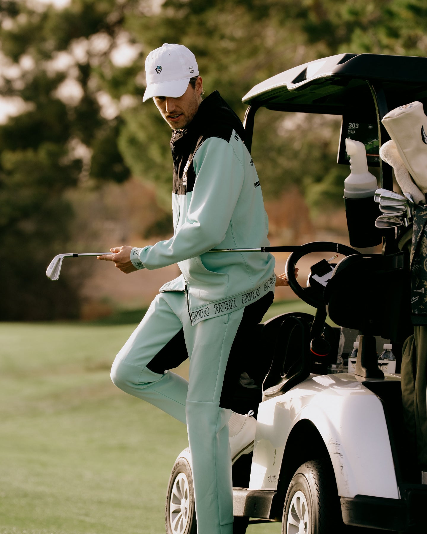 DEVEREUX テリングアクアZIPフーディー 763572111-AQUA