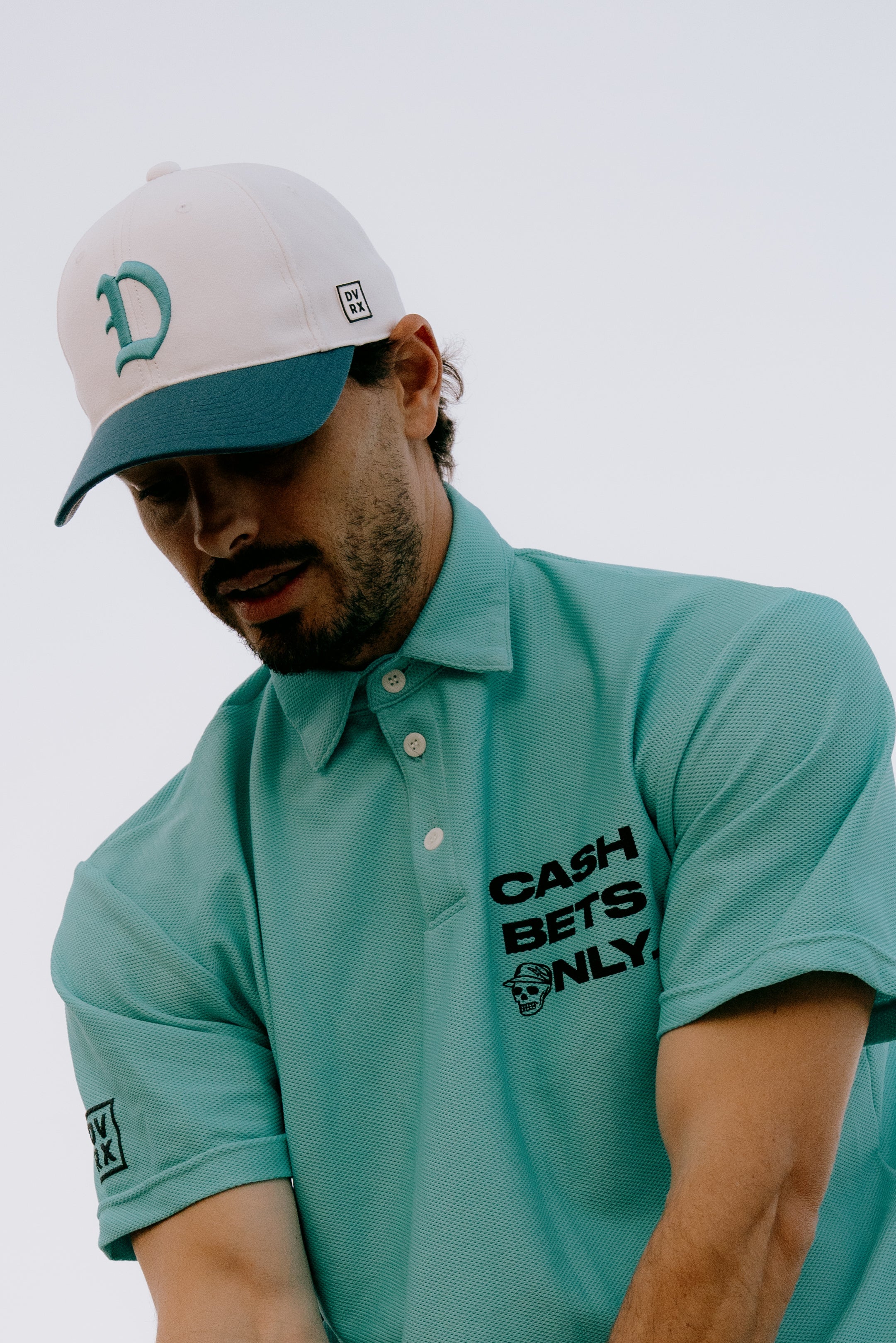 【新色入荷】DVRX D Logo Cap 763474813-WHITE/TURQUOISE