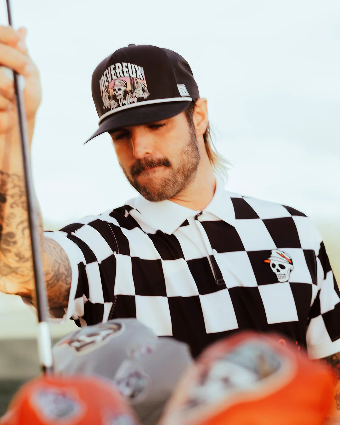 Checked Polo SS 763432014-WHITE/BLACK