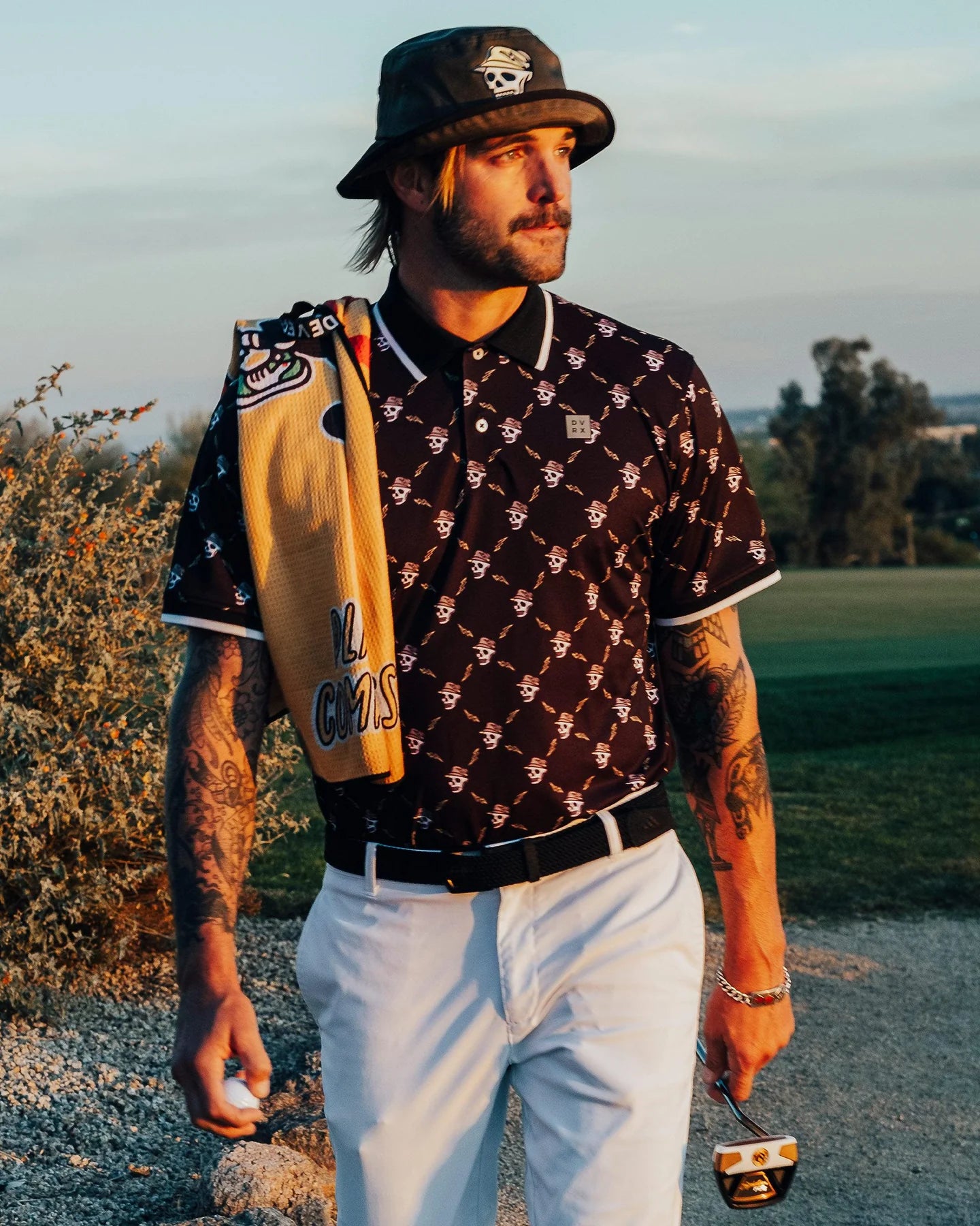 DVRX OG Bolt Polo SS 763432015-BLACK