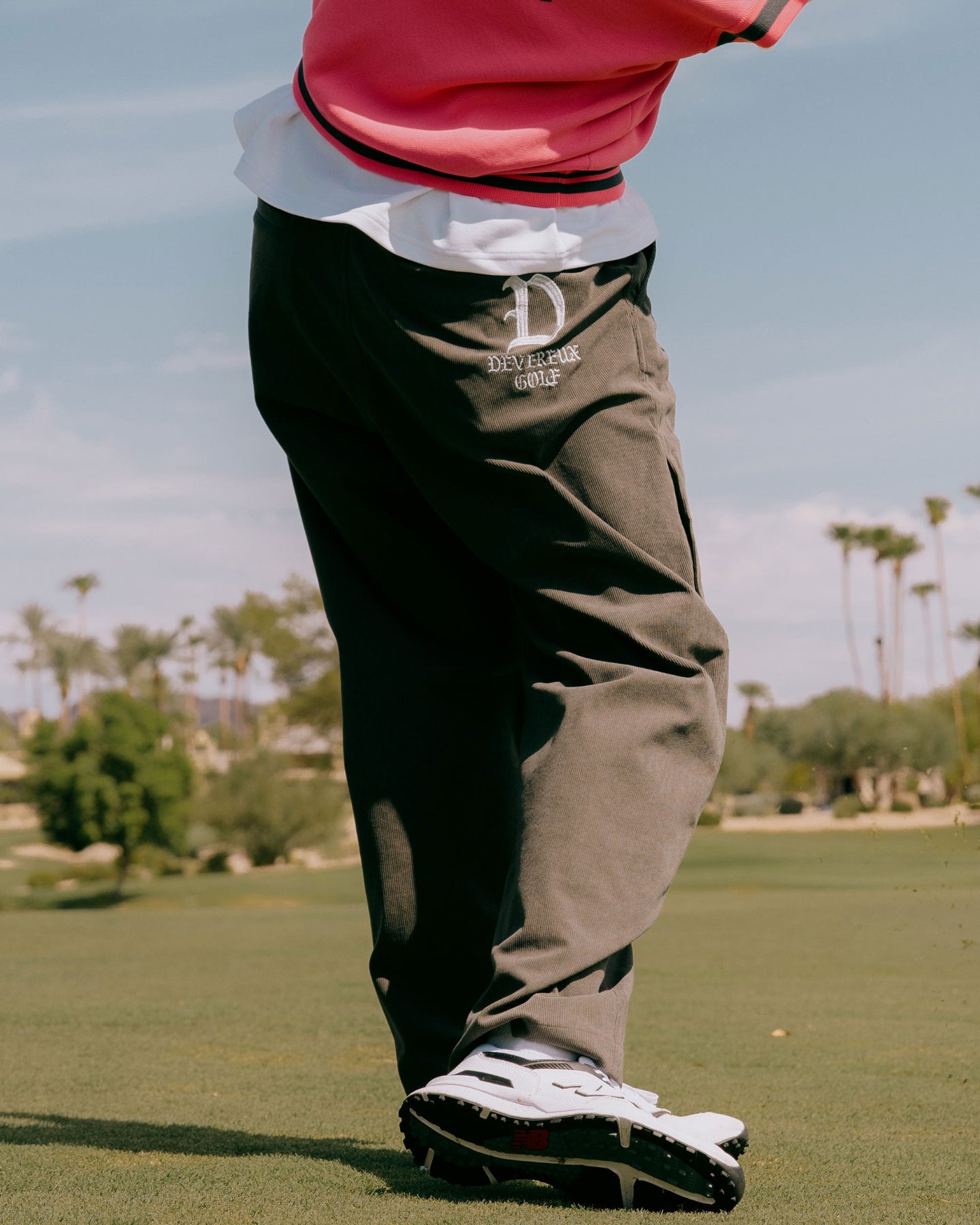 D Logoコーデュロイ ワイドBottom 763474404-KHAKI