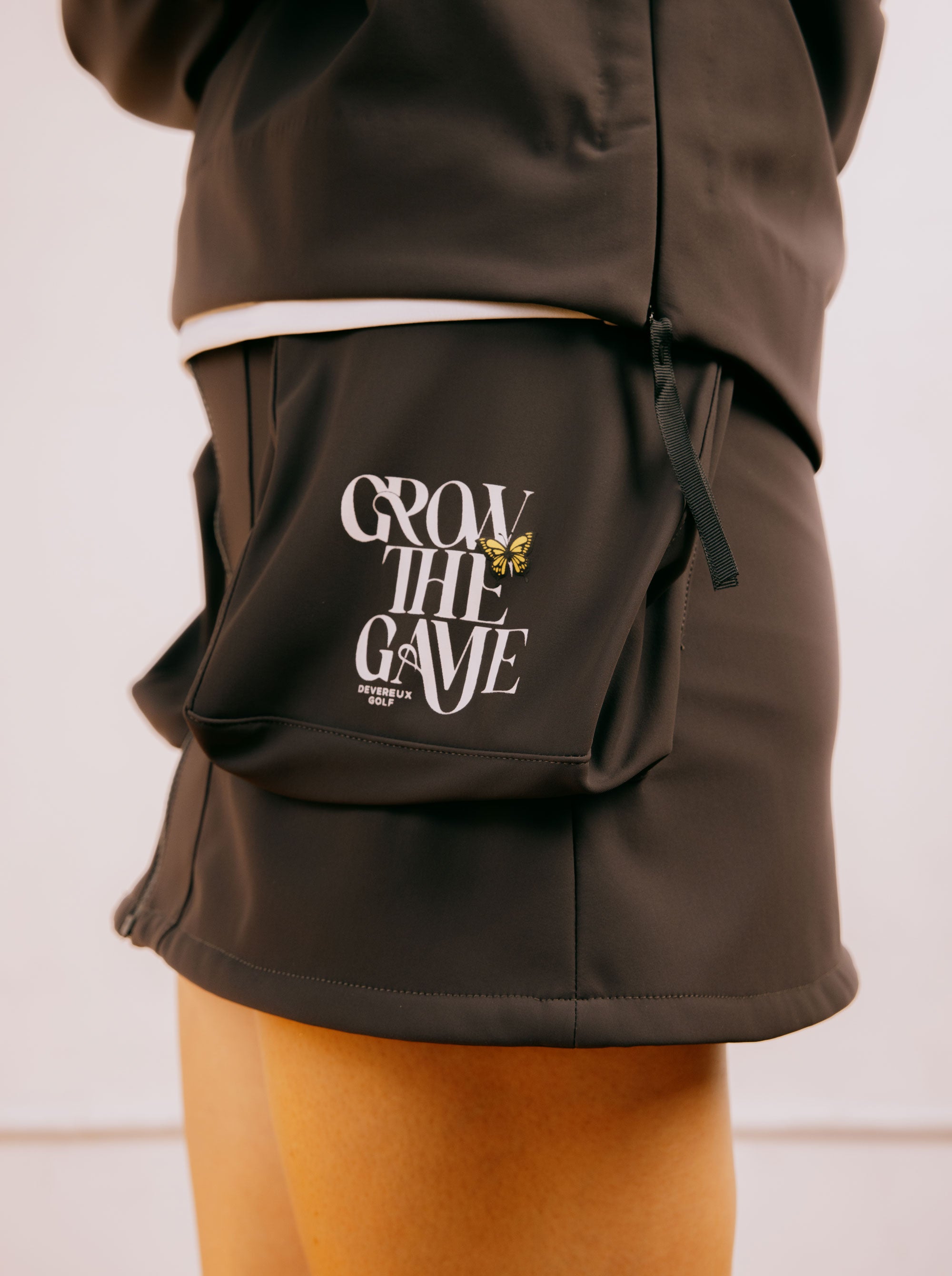 WOMEN 三層フリース フロントジップスカート 763474476-CHARCOAL