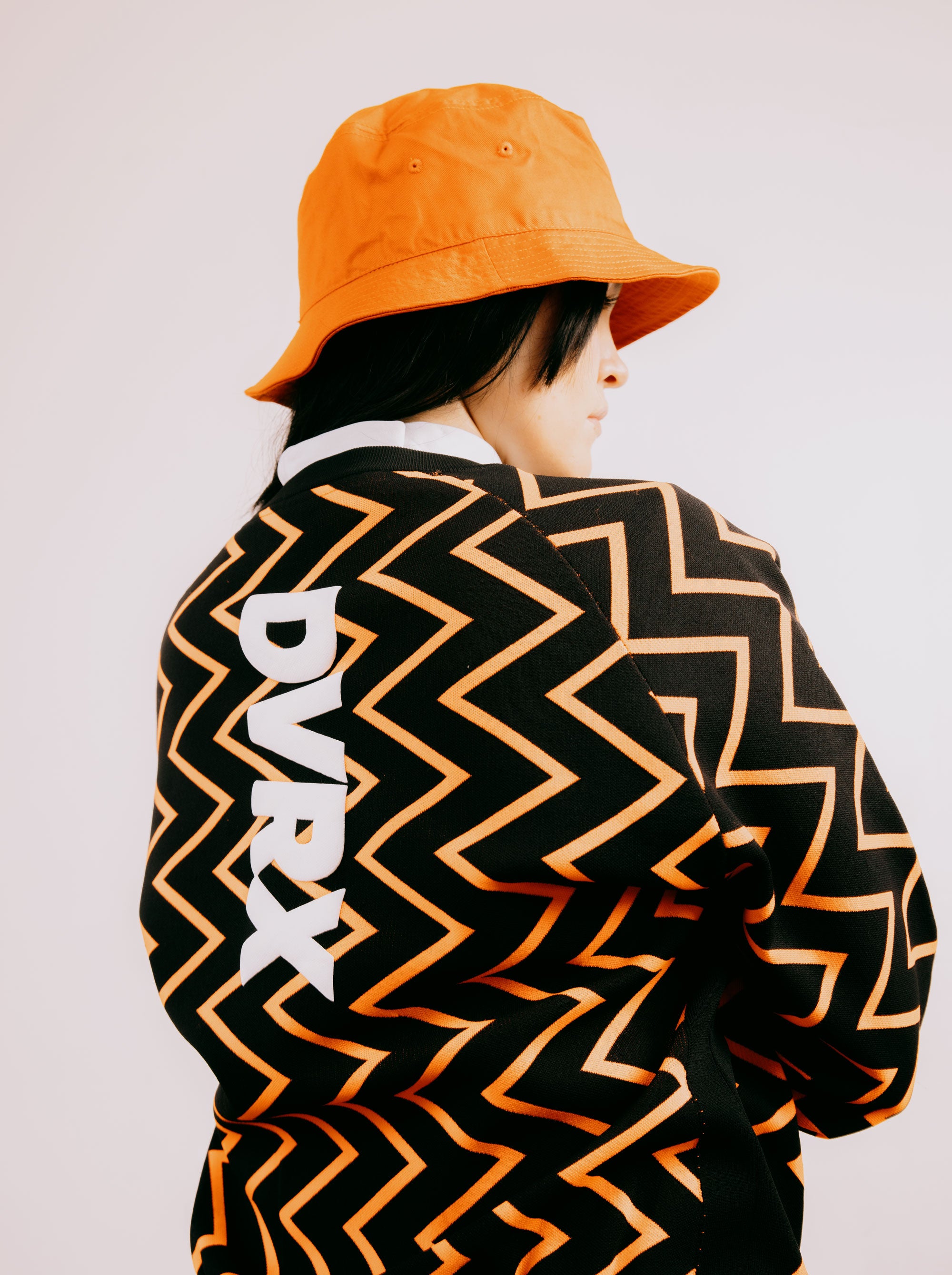 WOMEN 16G Goblin Lining Knit Crew Neck 763474774-ORANGE
