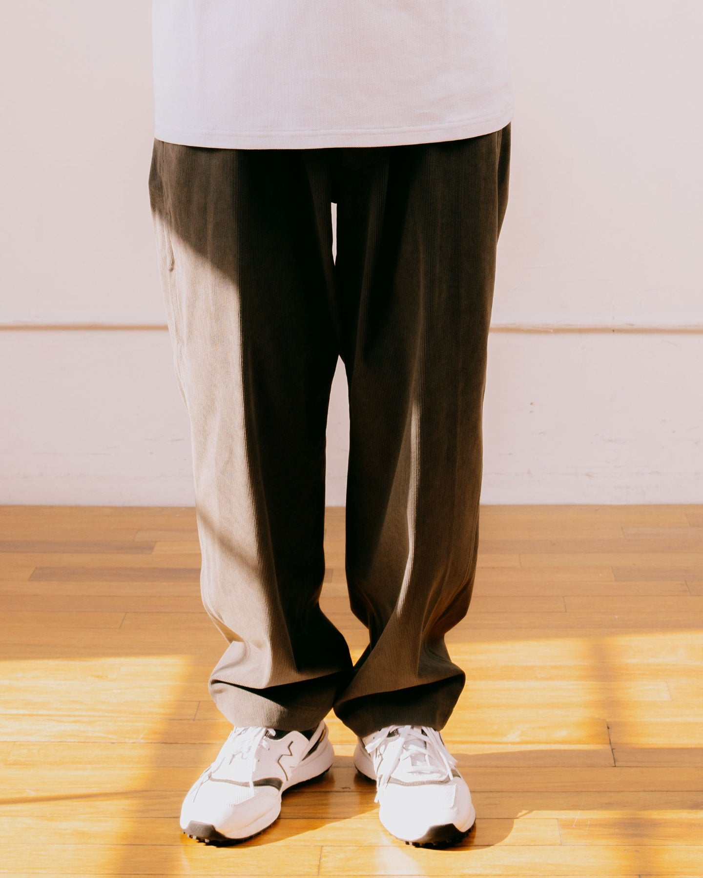 D Logoコーデュロイ ワイドBottom 763474404-KHAKI