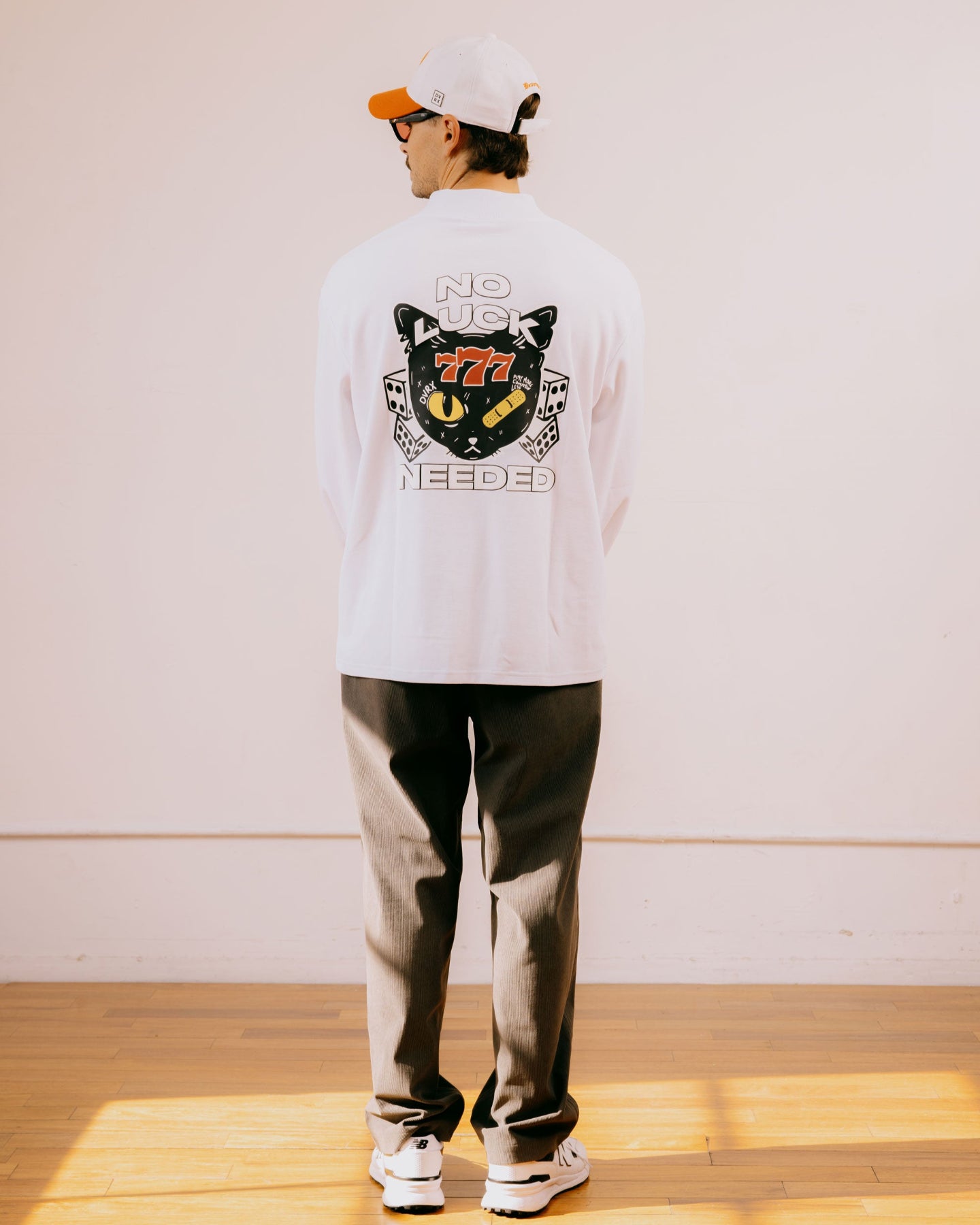 No Luck Needed Mock Neck L/S 763474016-WHITE