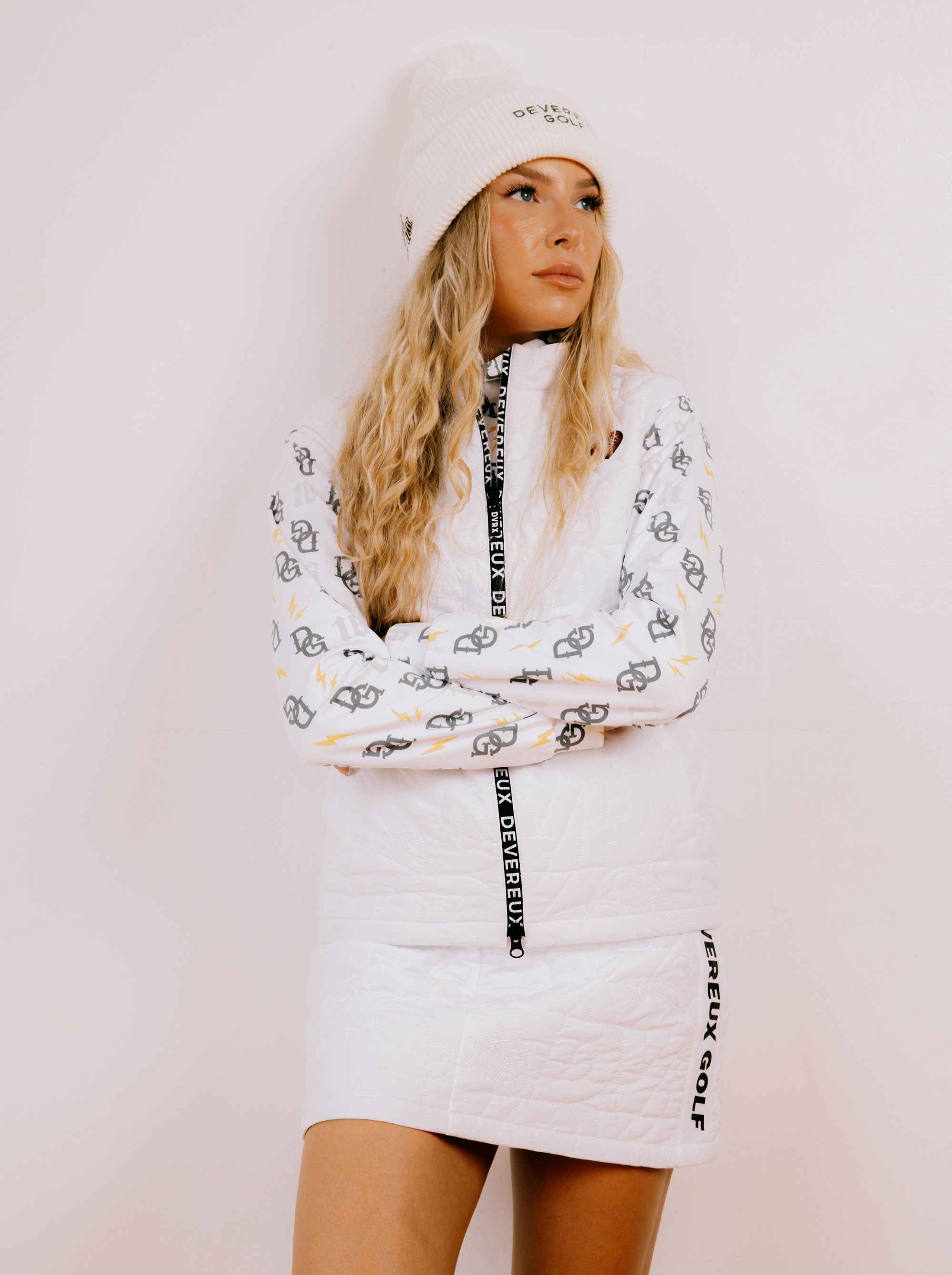 WOMEN DVRX中綿キルトFull Zip Vest 763474173-WHITE