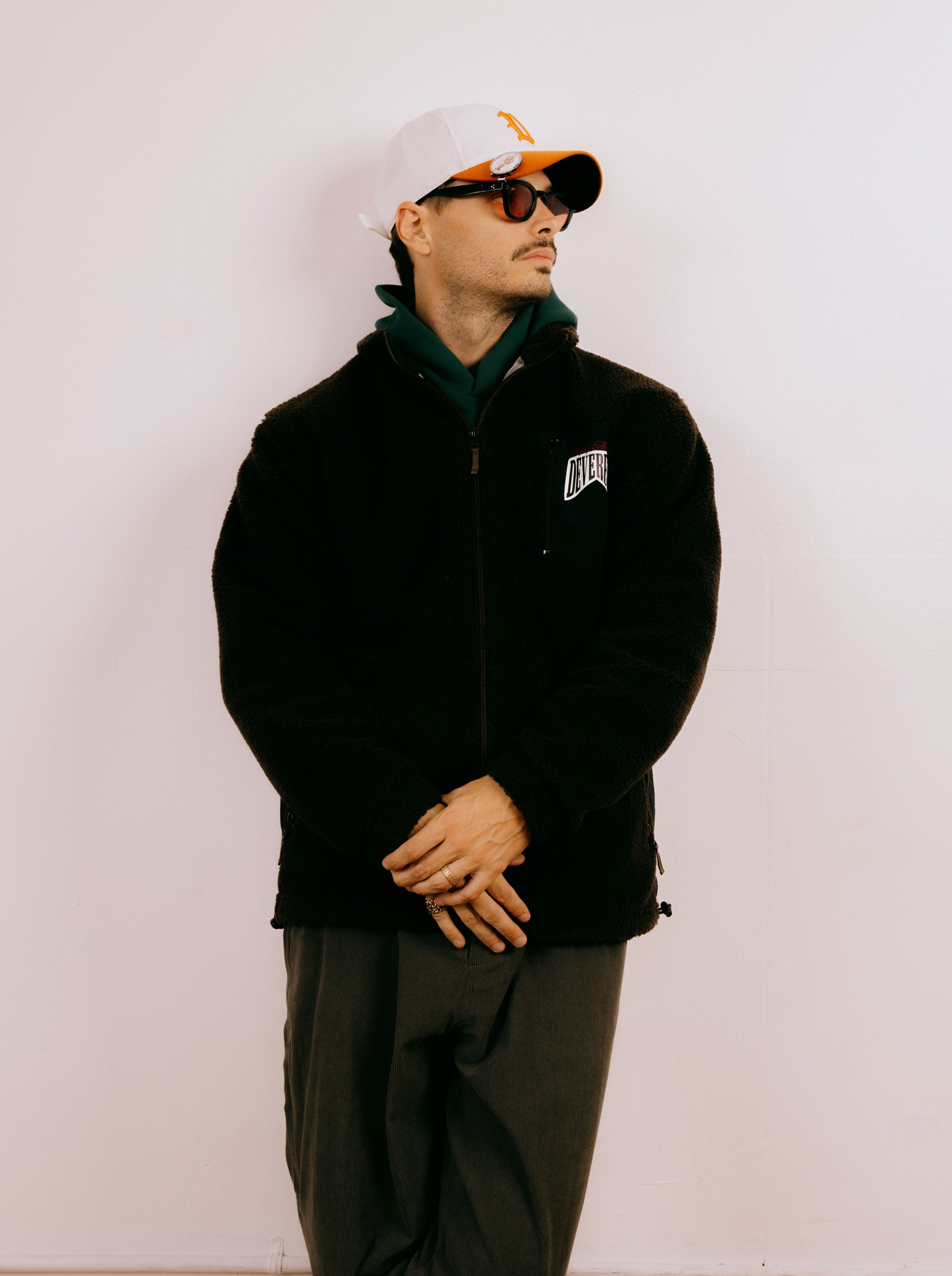 Highly AshビンテージシープボアFull Zip JK 763474107-BROWN