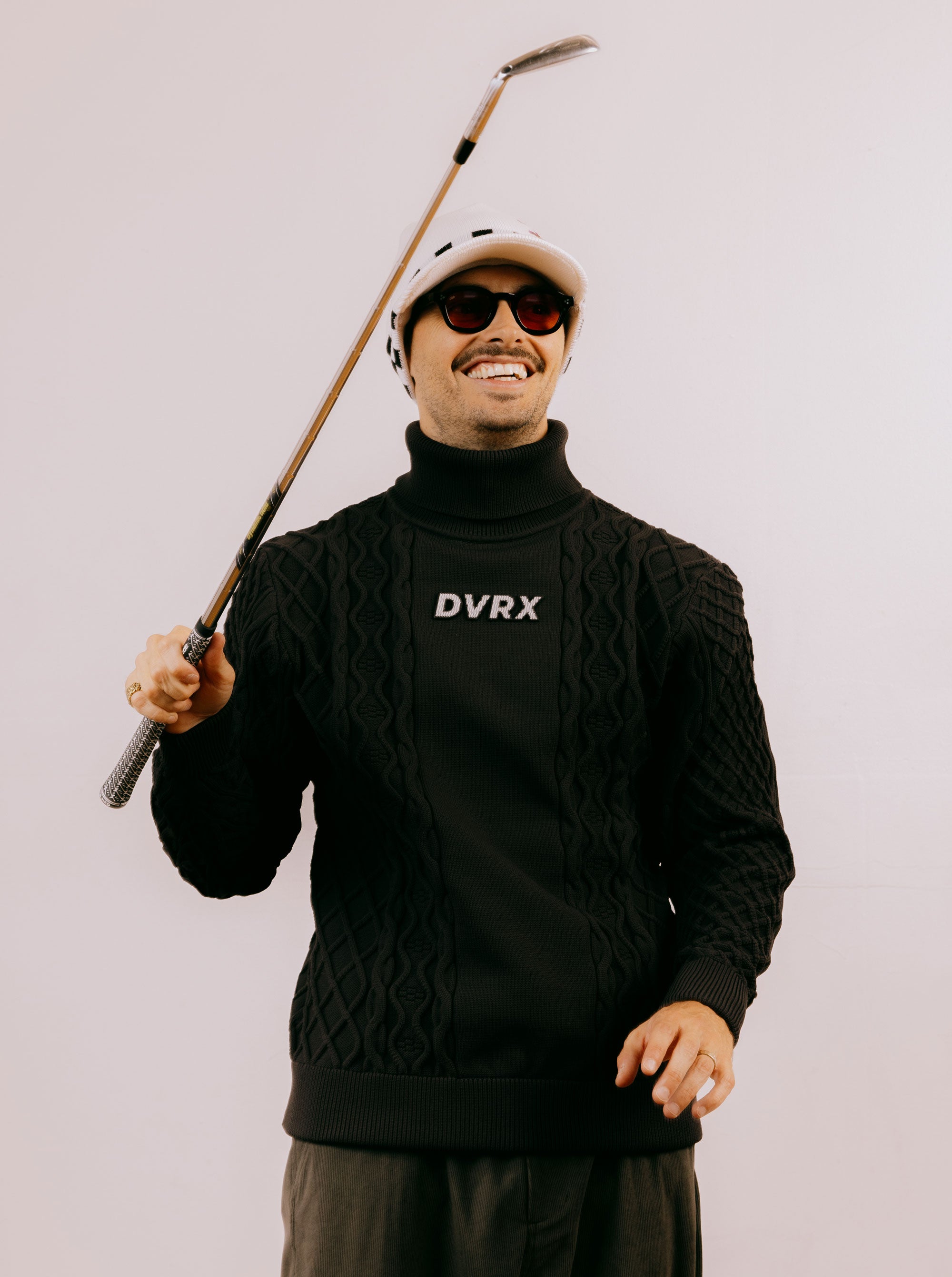 7G DVRX Knit Cable Turtle Neck 763474707-CHARCOAL