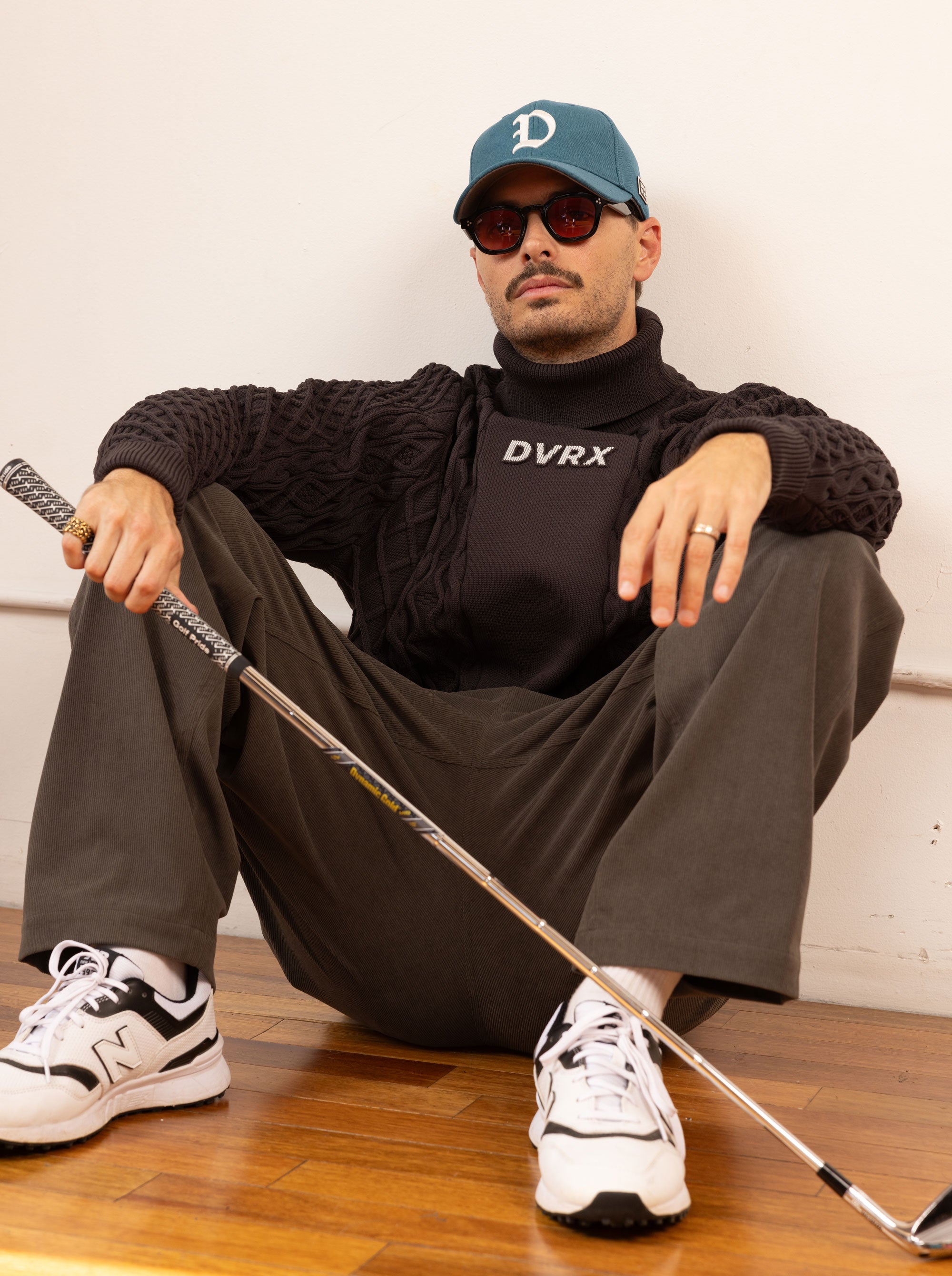 7G DVRX Knit Cable Turtle Neck 763474707-CHARCOAL