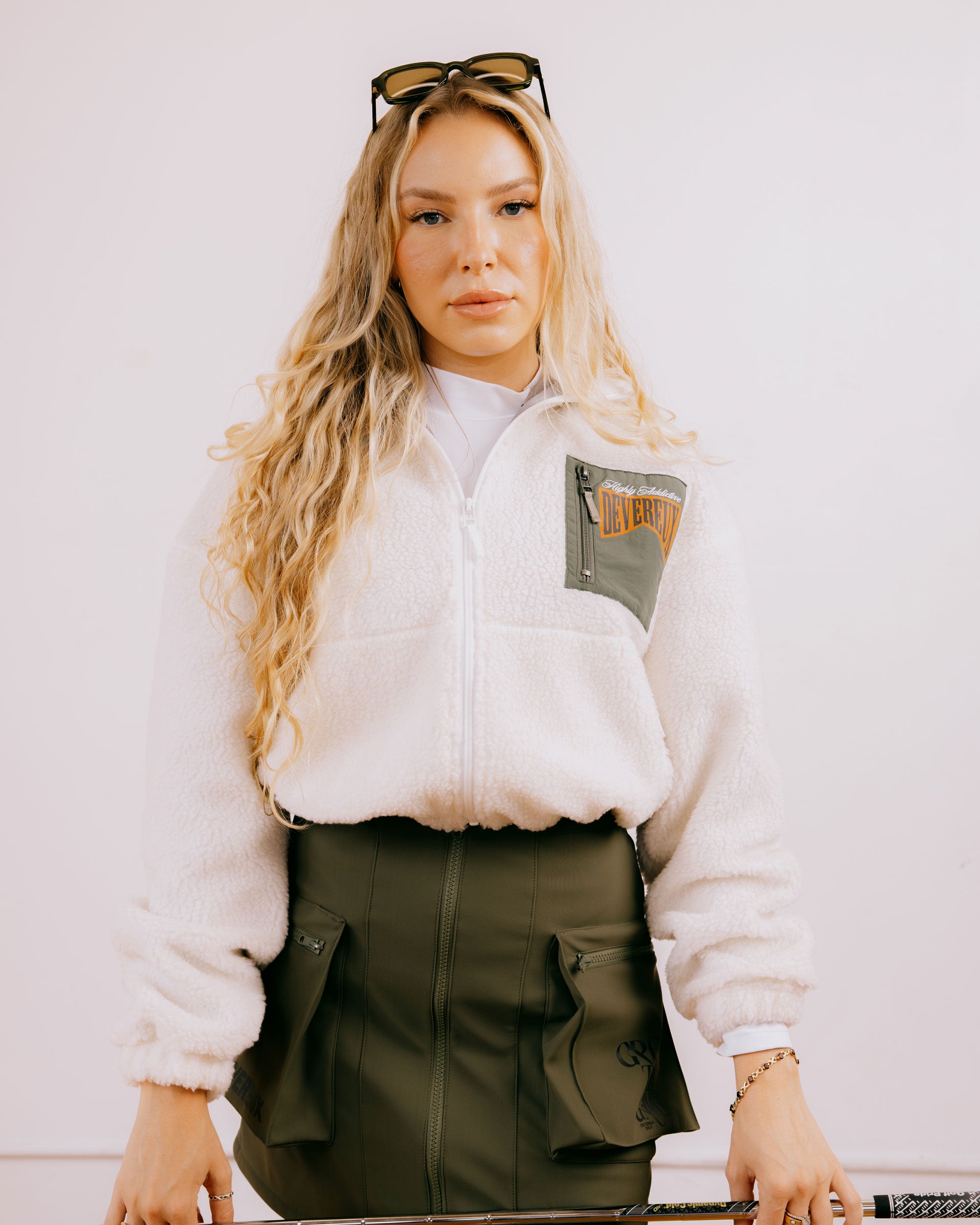 WOMEN Highly AshビンテージシープボアFull Zip JK 763474175-IVORY