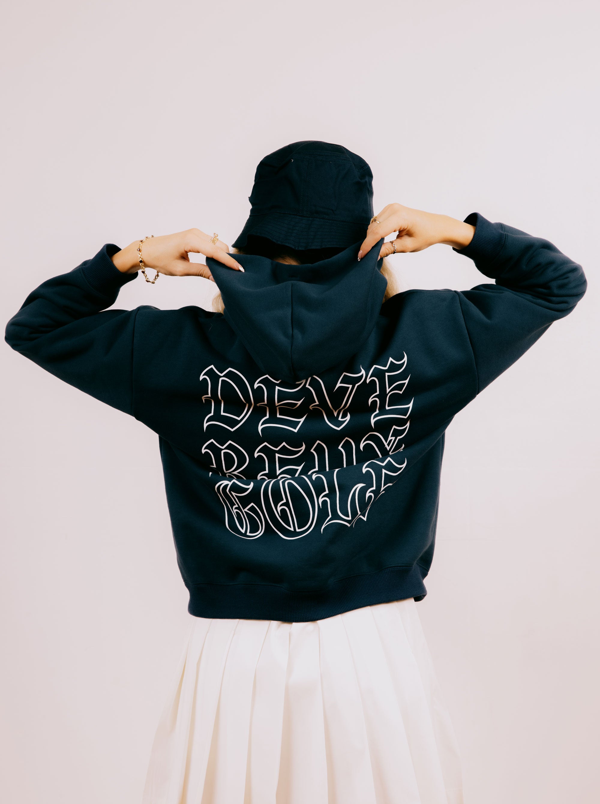 WOMEN Icon SkullパッチHoodie 763474087-D/BLUE