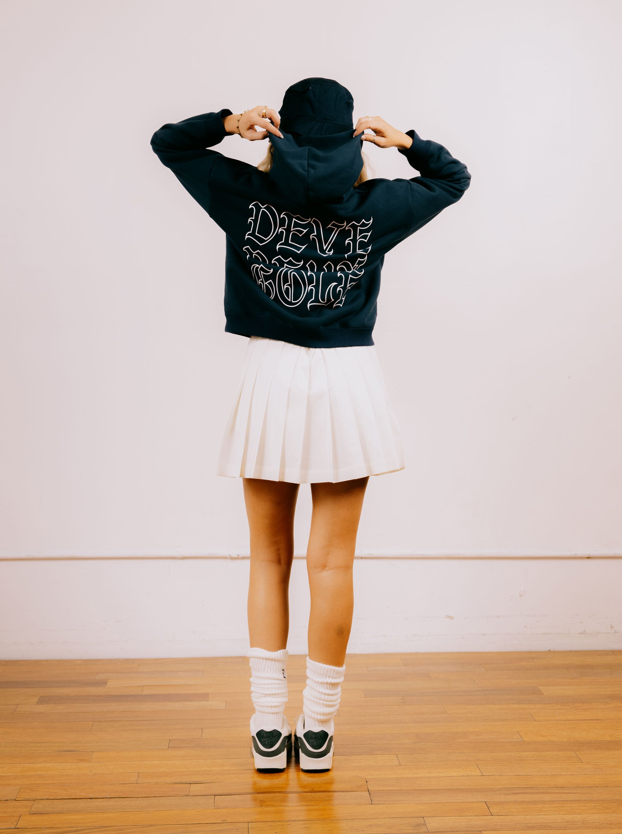 WOMEN Icon SkullパッチHoodie 763474087-D/BLUE