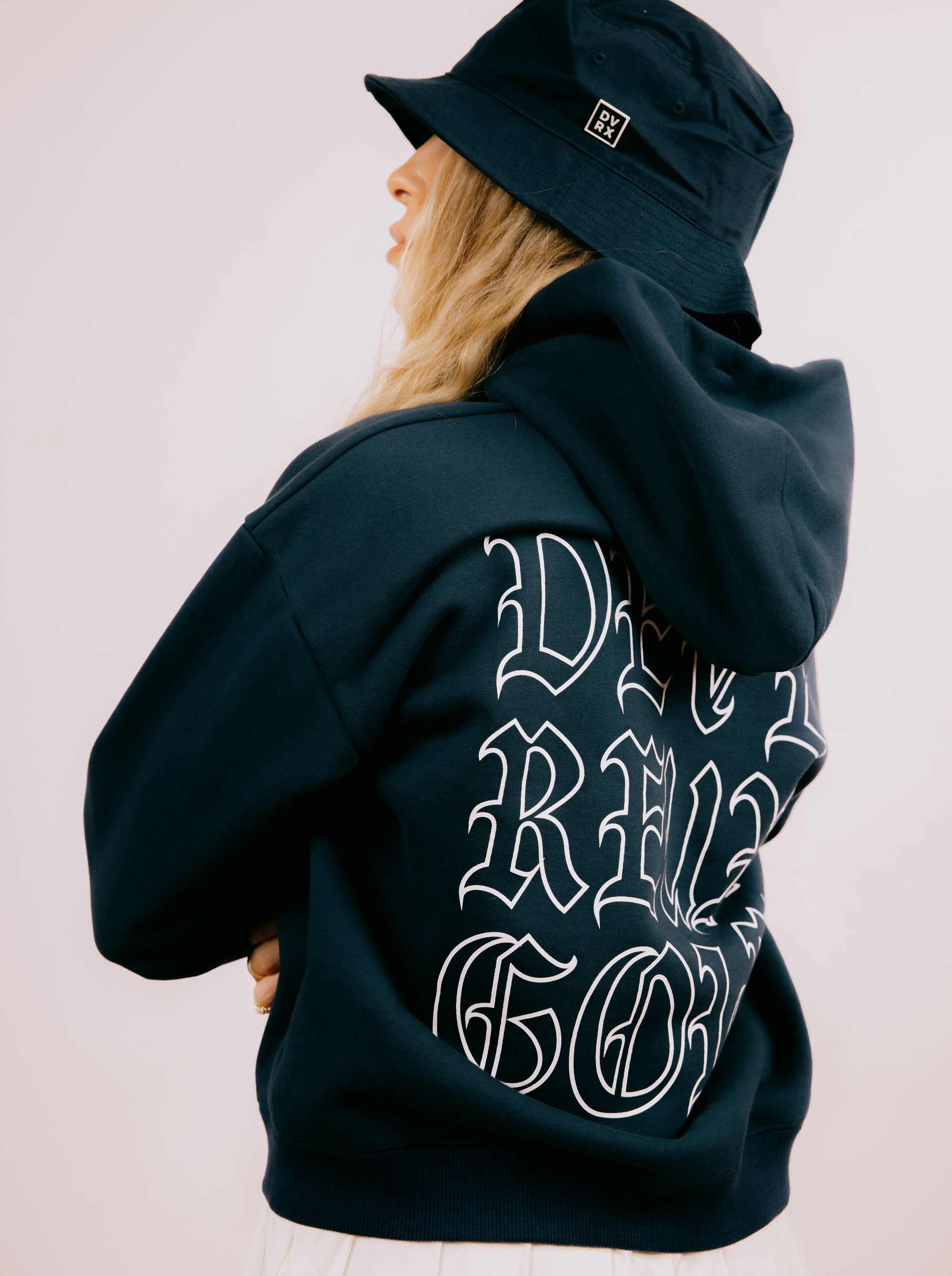 WOMEN Icon SkullパッチHoodie 763474087-D/BLUE