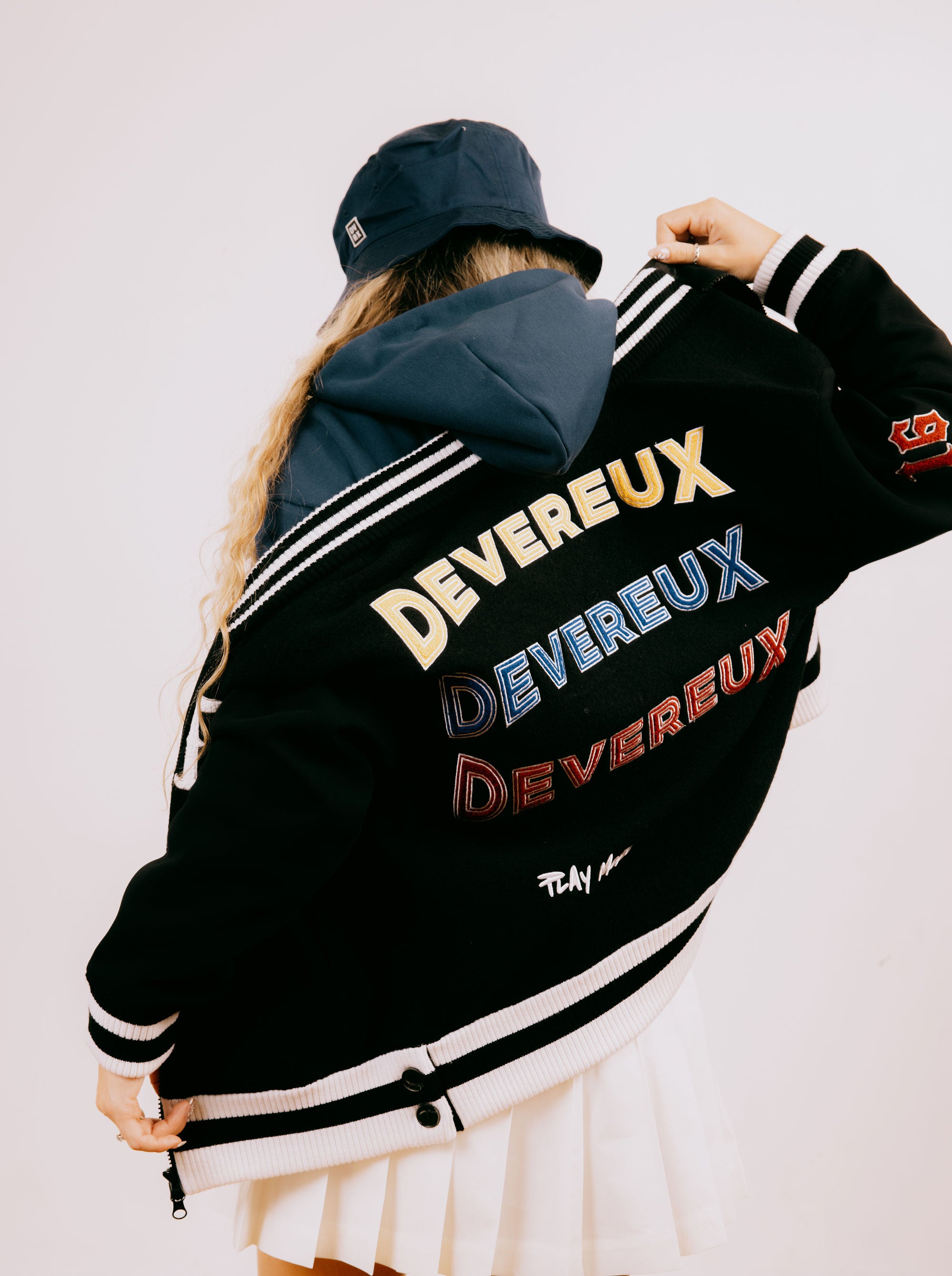 WOMEN Devereux Washed Wool Full Zip JK 763474179-BLACK