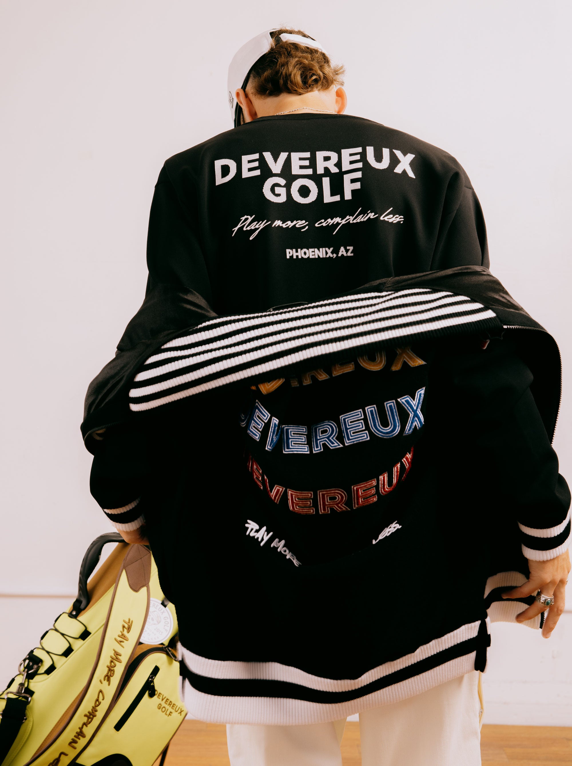 Devereux Washed Wool Full Zip JK 763474111-BLACK