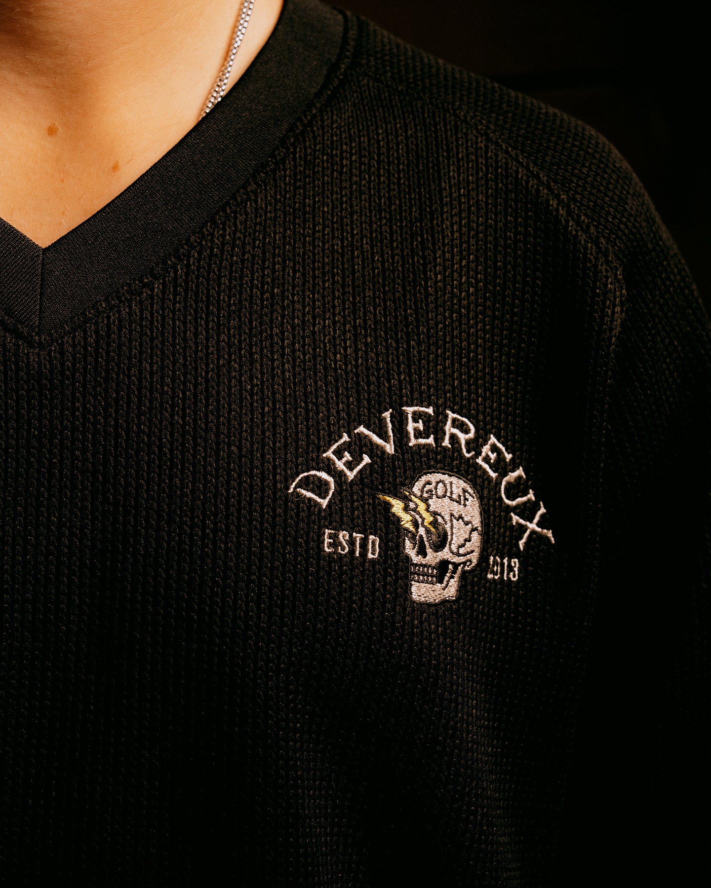 ショッカースカルクォーターゲージ 裏付きプルオーバー 075754015-BLACK