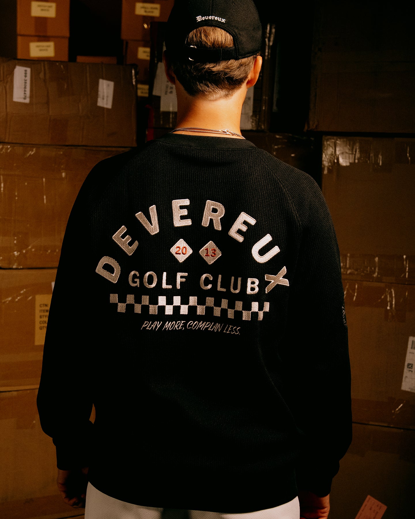 ショッカースカルクォーターゲージ 裏付きプルオーバー 075754015-BLACK