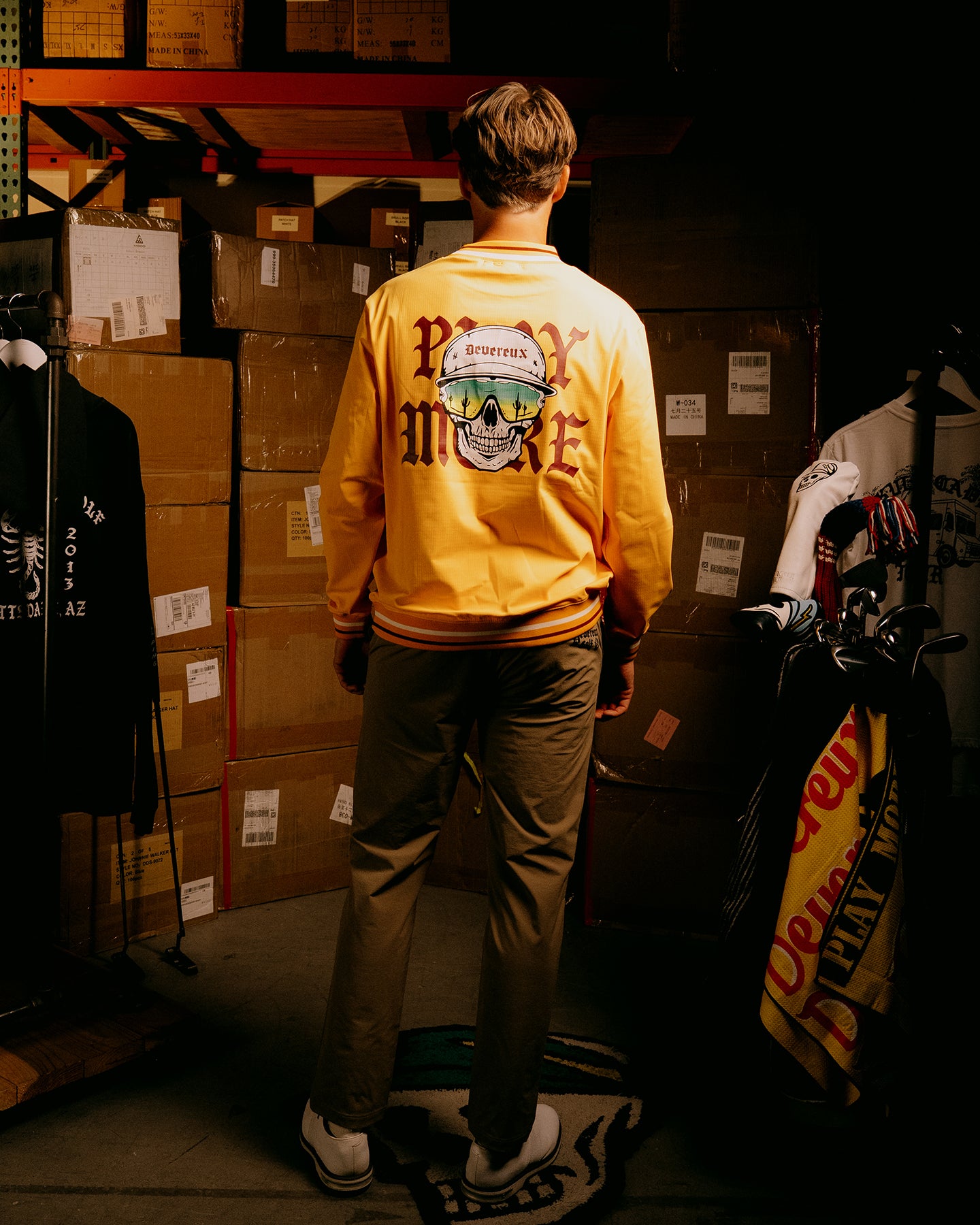 DeadMan Running ストライプリブモック 075754008-YELLOW