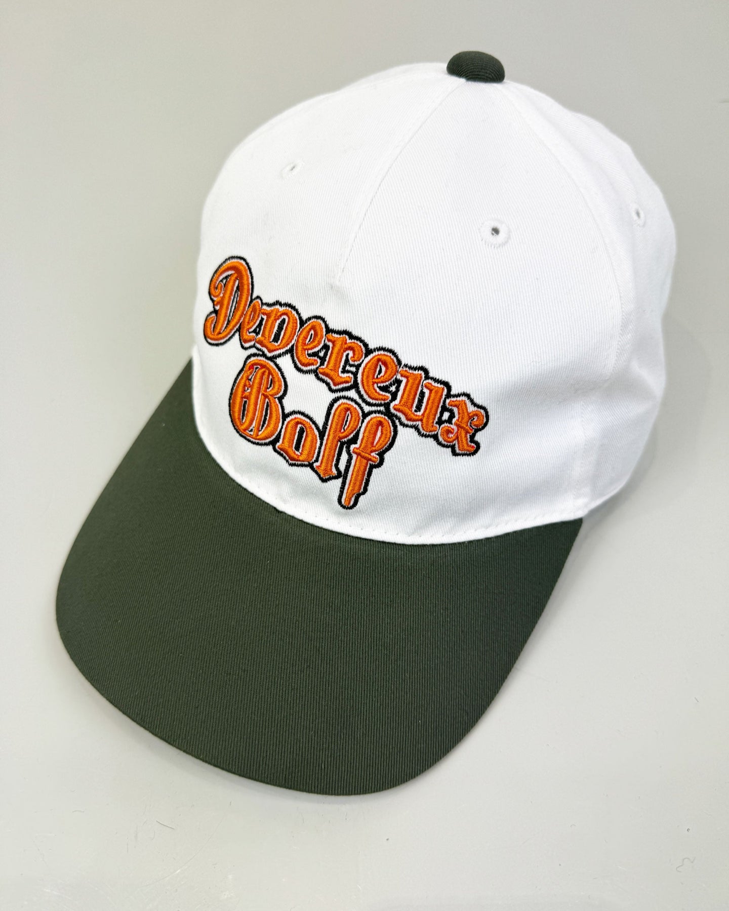 Old English Devereux Golf Hat 763472845-WHITE/KHAKI