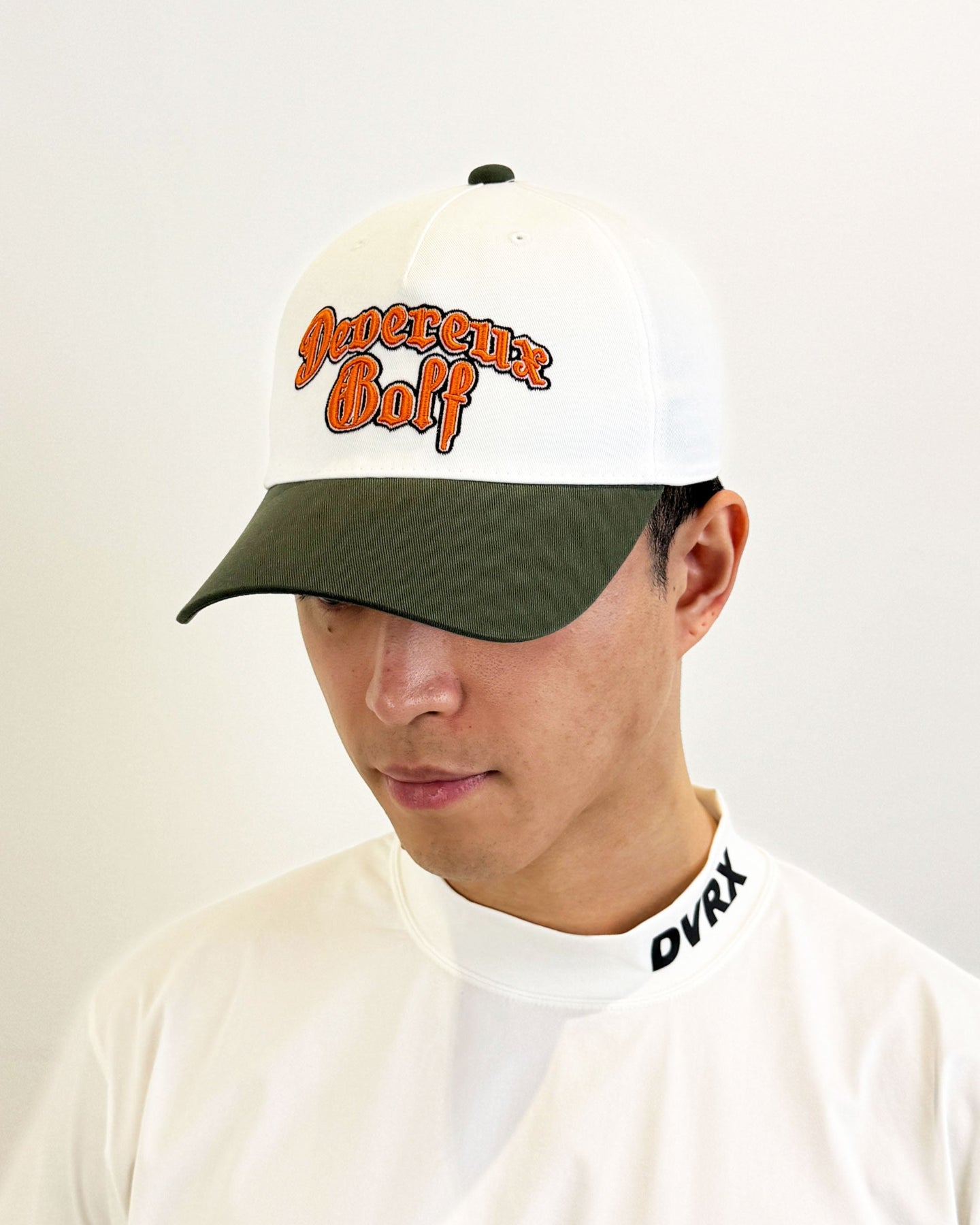 Old English Devereux Golf Hat 763472845-WHITE/KHAKI