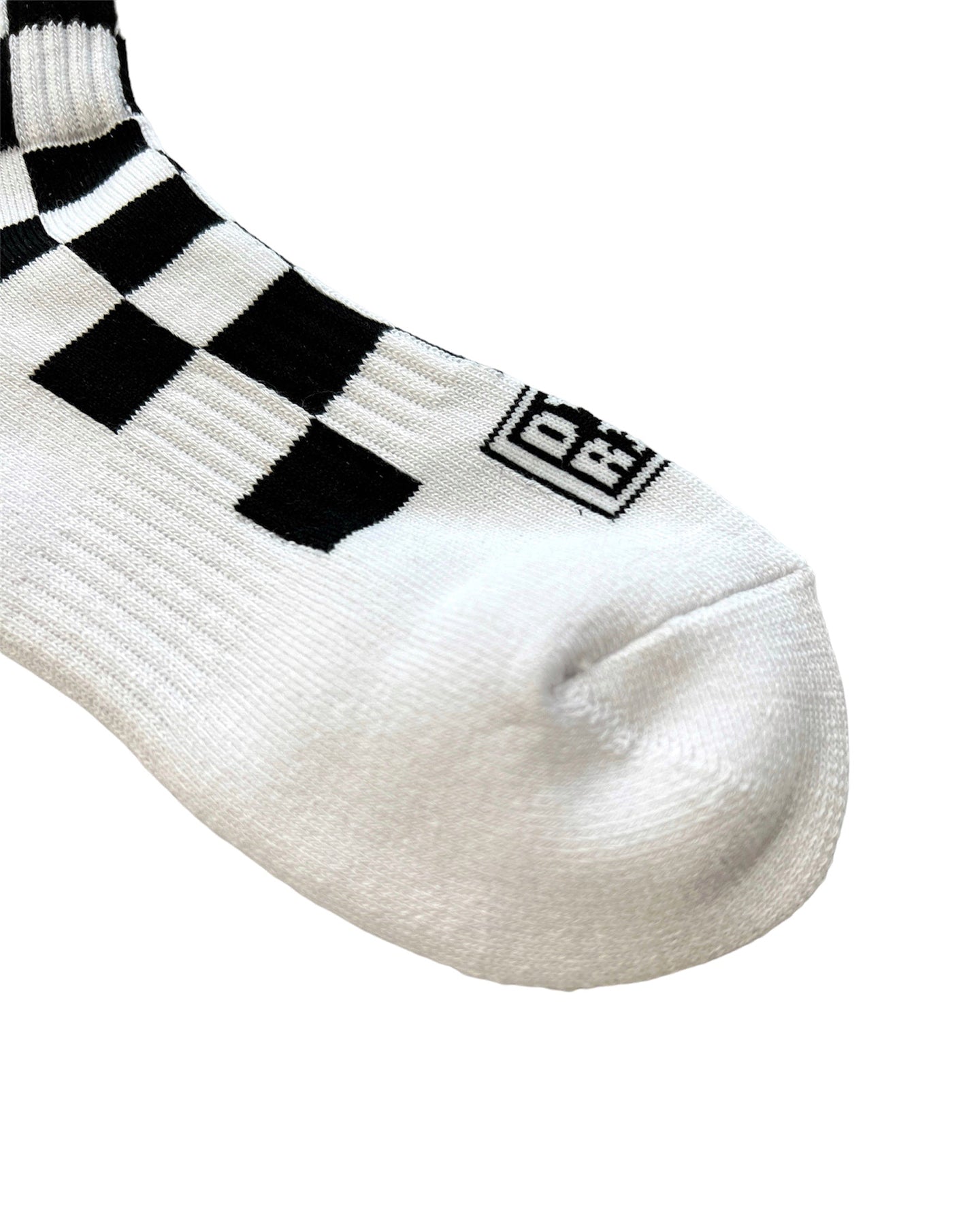 MEN FLAG CHECK SHORT SOCKS 763472800-WHITE/BLACK