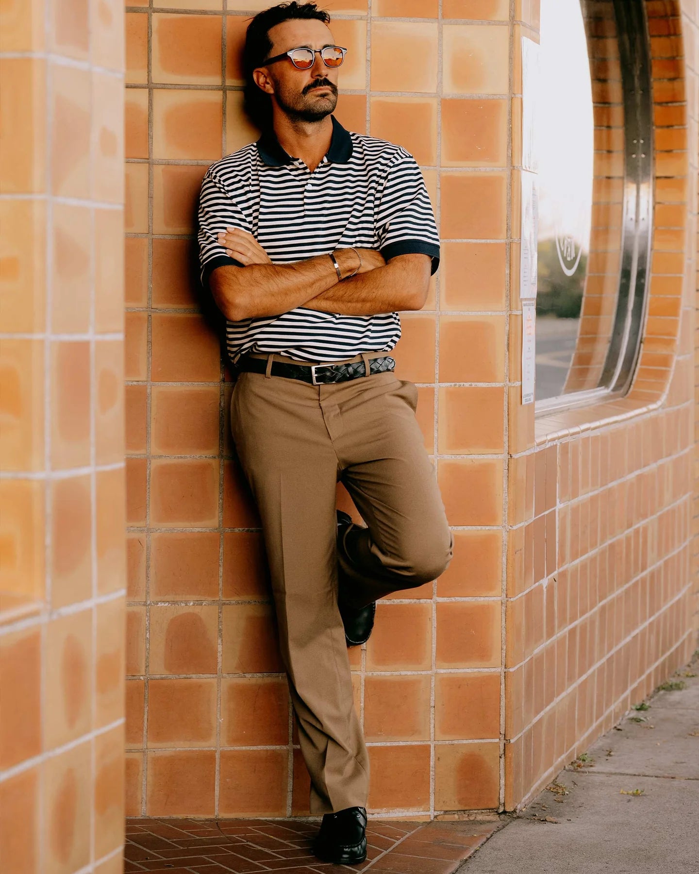 Camelback Polo 075362013-NAVY BONE STRIPE