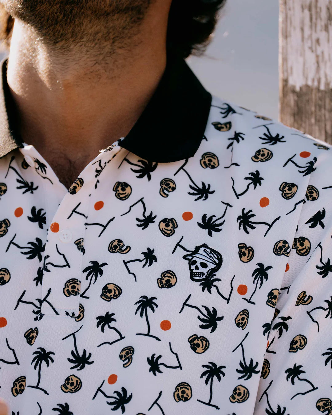 High Noon Polo 075362018- Skull Palm Print