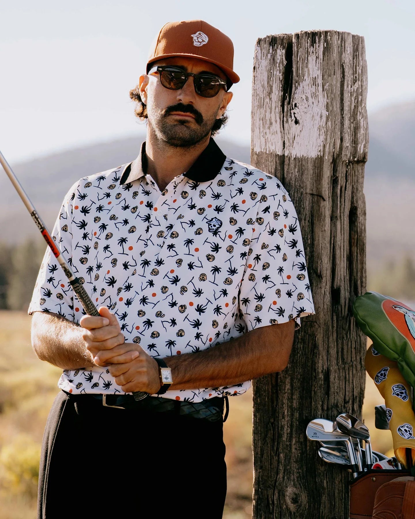 High Noon Polo 075362018- Skull Palm Print