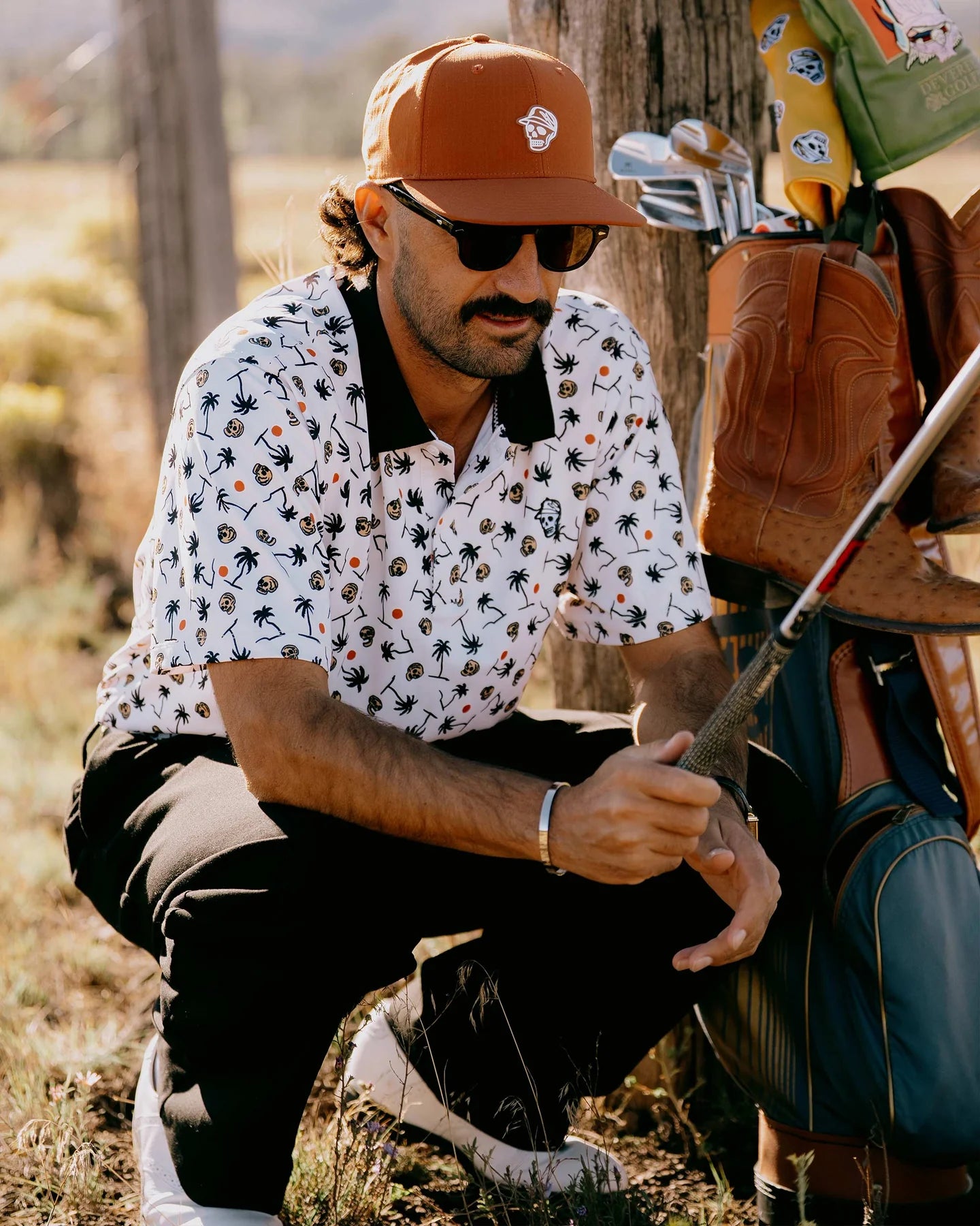 High Noon Polo 075362018- Skull Palm Print