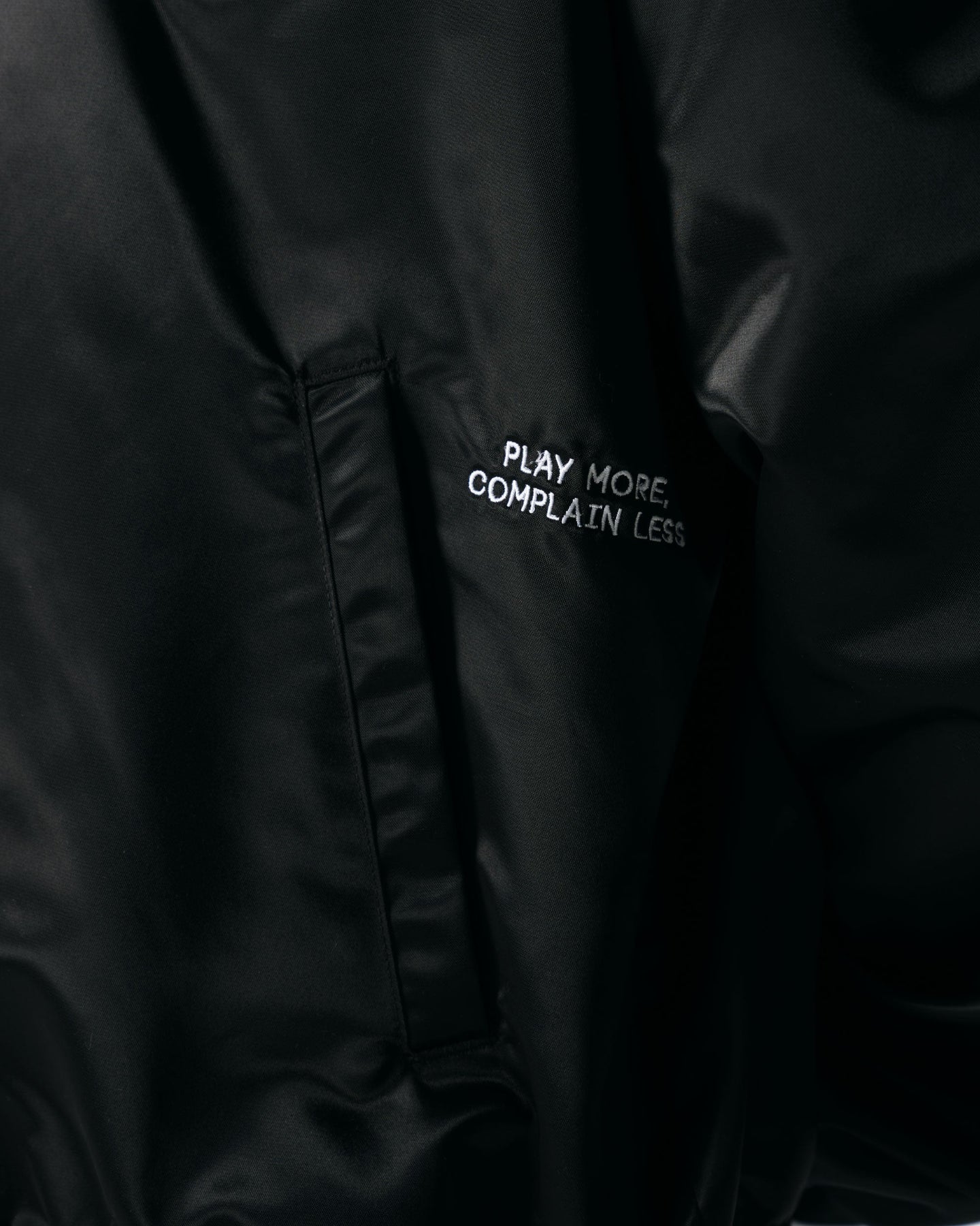 Satin Black Bomber Jacket 763432103-BLACK