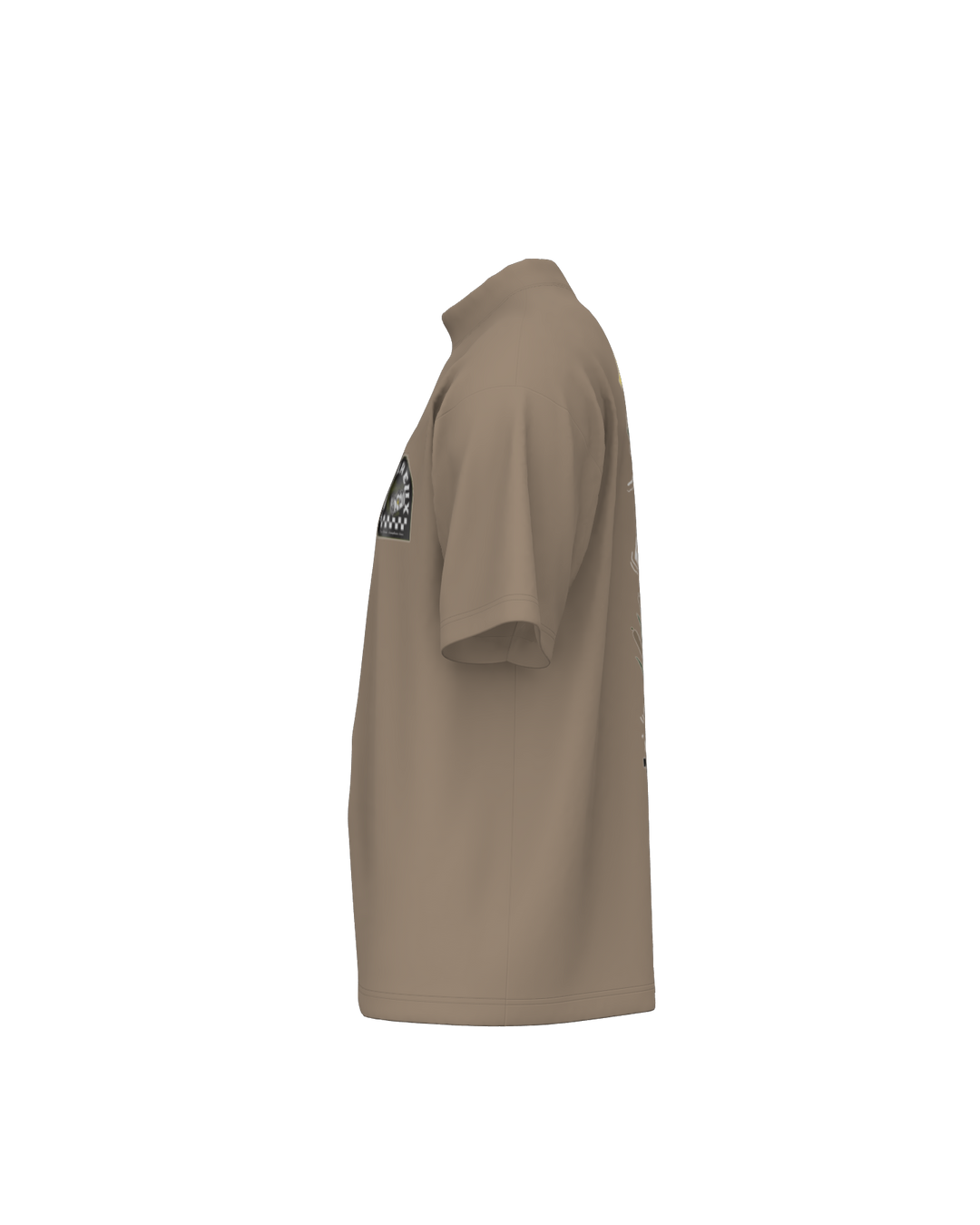 DVG CROCO MOCK NECK 075762022-MUSHROOM