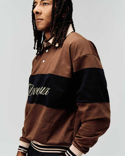 DVG L/S LINE POLO 075764012-BROWN