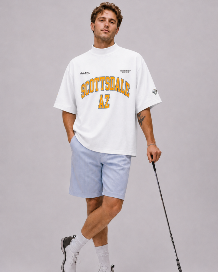 DVG SCOTTSDALE OVER FIT MOCK TEE 075764015-WHITE