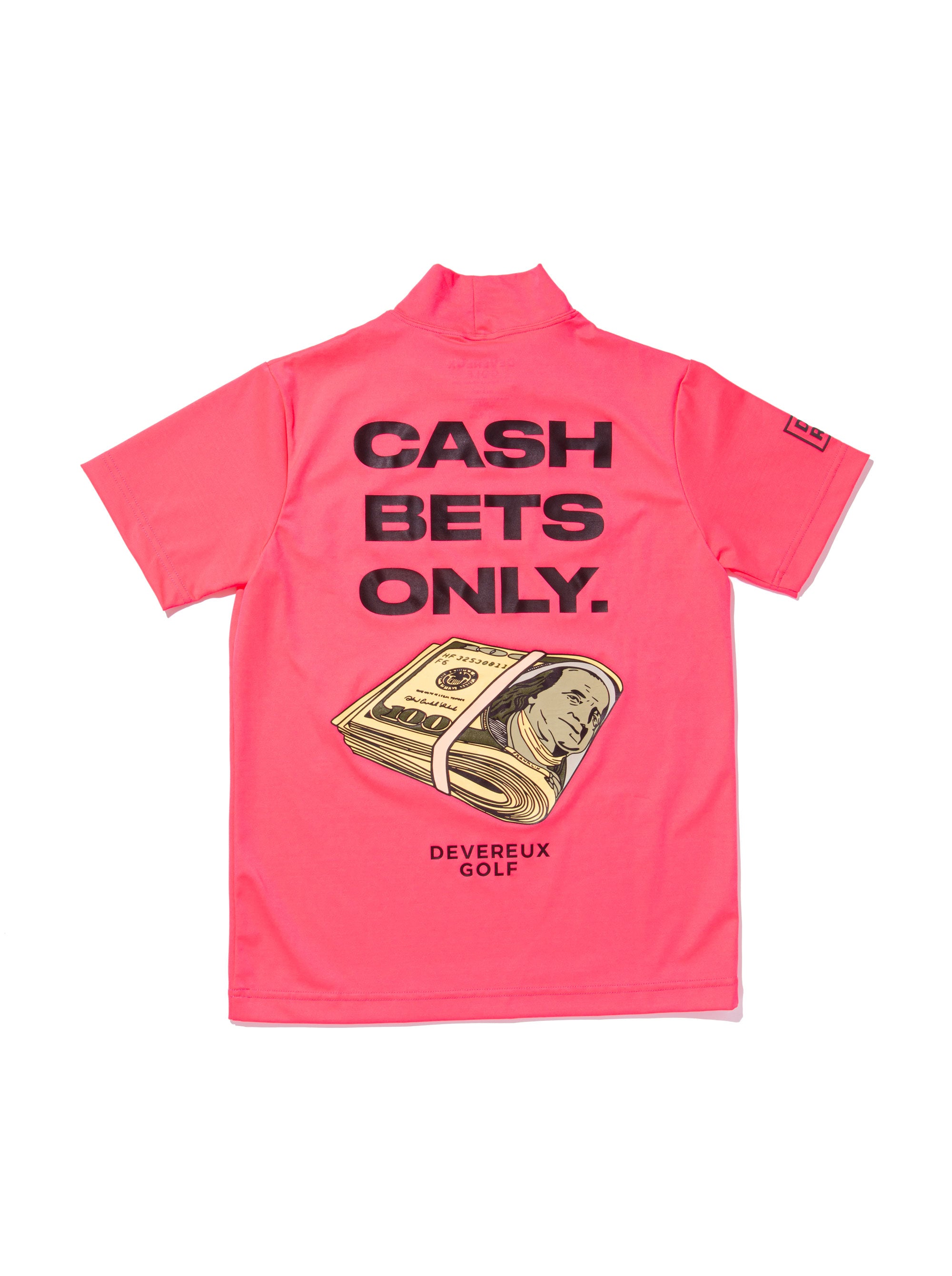 WOMENS Cash Bets Only 2 Mock Neck Tee 763572070-PINK