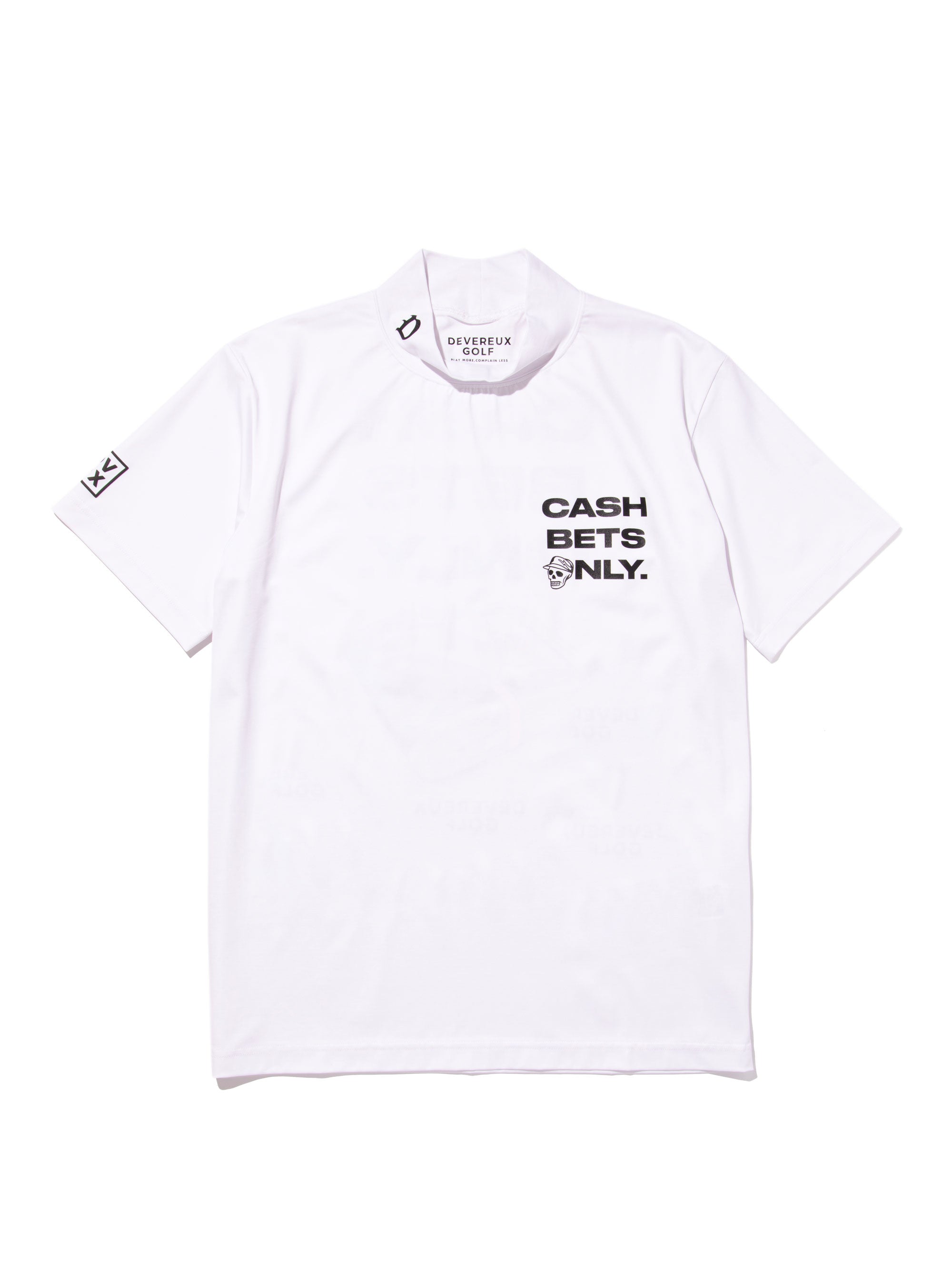 Cash Bets Only 2 Mock Neck Tee 763572001-WHITE