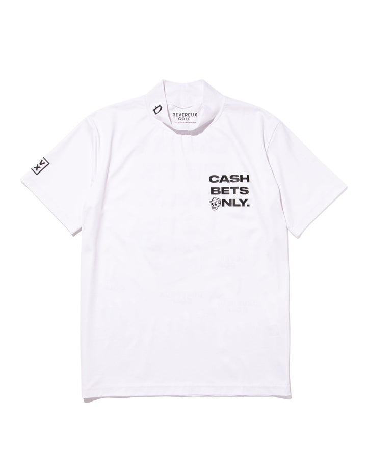 Cash Bets Only 2 Mock Neck Tee 763572001 WHITE