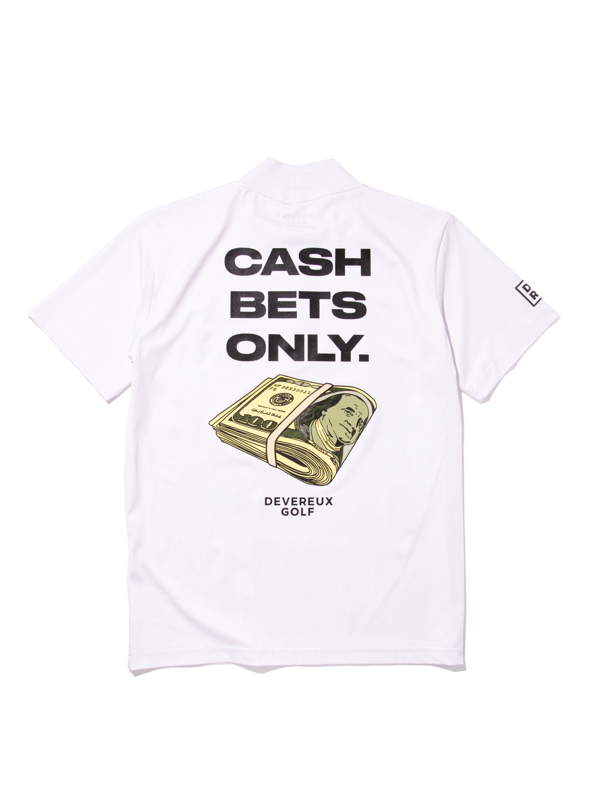 Cash Bets Only 2 Mock Neck Tee 763572001-WHITE